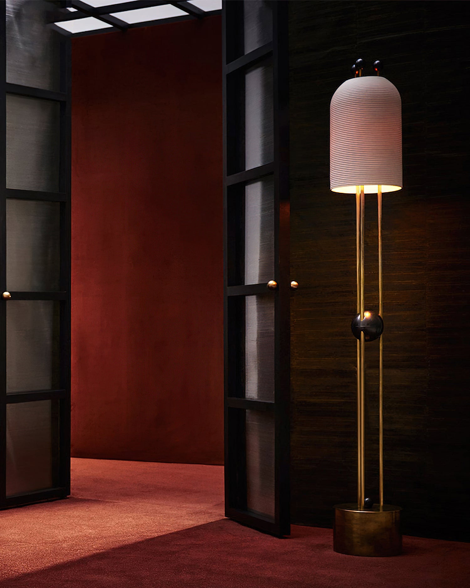 Bertha Modern Floor Lamp - Adjustable LED Standing Light for Living Room, Bedroom & Office - Warm White & Cool White Dimmable Reading Light with Remote Control - Perfect for Night Reading, Relaxing & Decor
