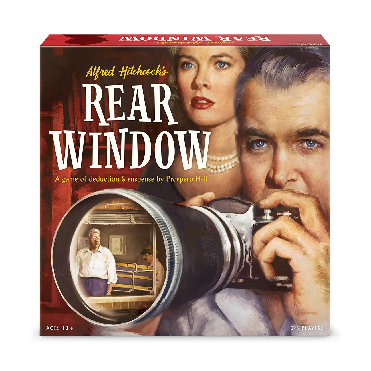 Alfred Hitchcock's Rear Window Board Game - Classic Mystery Thriller Game for Movie Fans & Family Game Night
