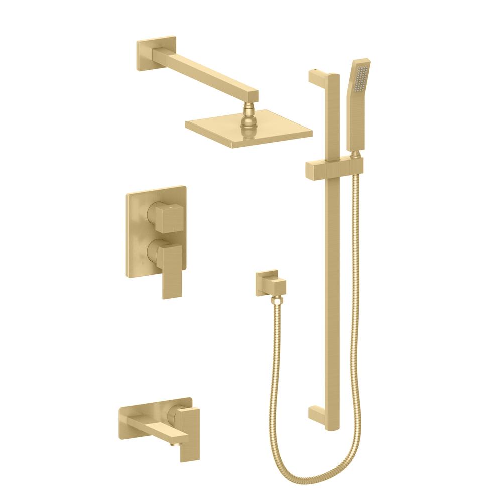 ZLINE Bliss Rainfall Shower System in Champagne Bronze - Luxury Bathroom Fixture with Adjustable Showerhead for Spa-Like Experience | Perfect for Master Bathrooms and Modern Home Renovations