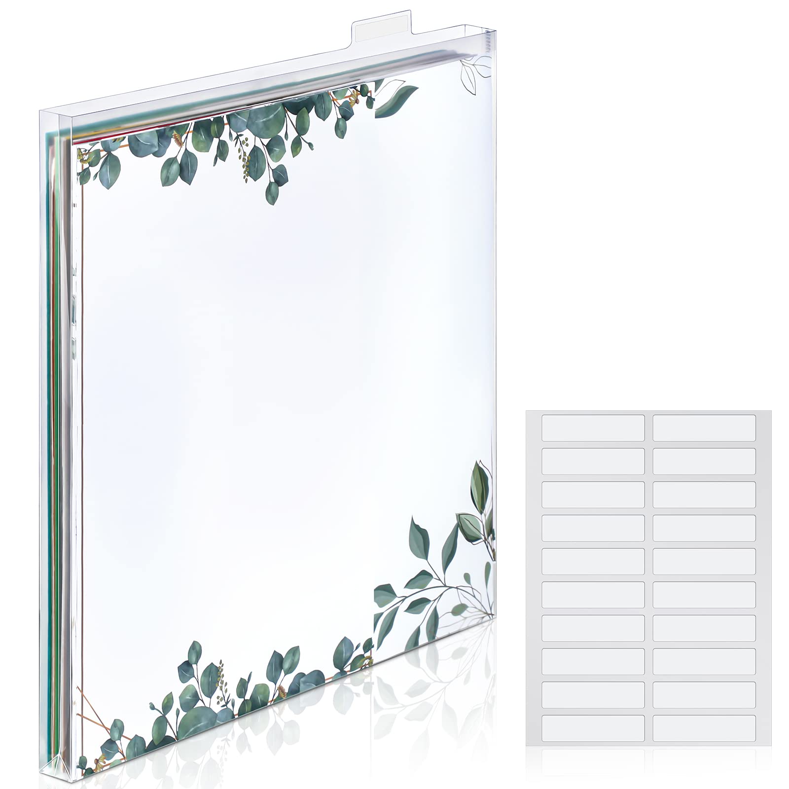 20-Pack 12x12 Clear Top-Loading Scrapbook Paper Organizer with Customizable Tabs - Plastic Storage Holder for Vinyl, Photos, Scrapbooking Supplies | Perfect for Craft Rooms, Scrapbooking Projects & Photo Organization