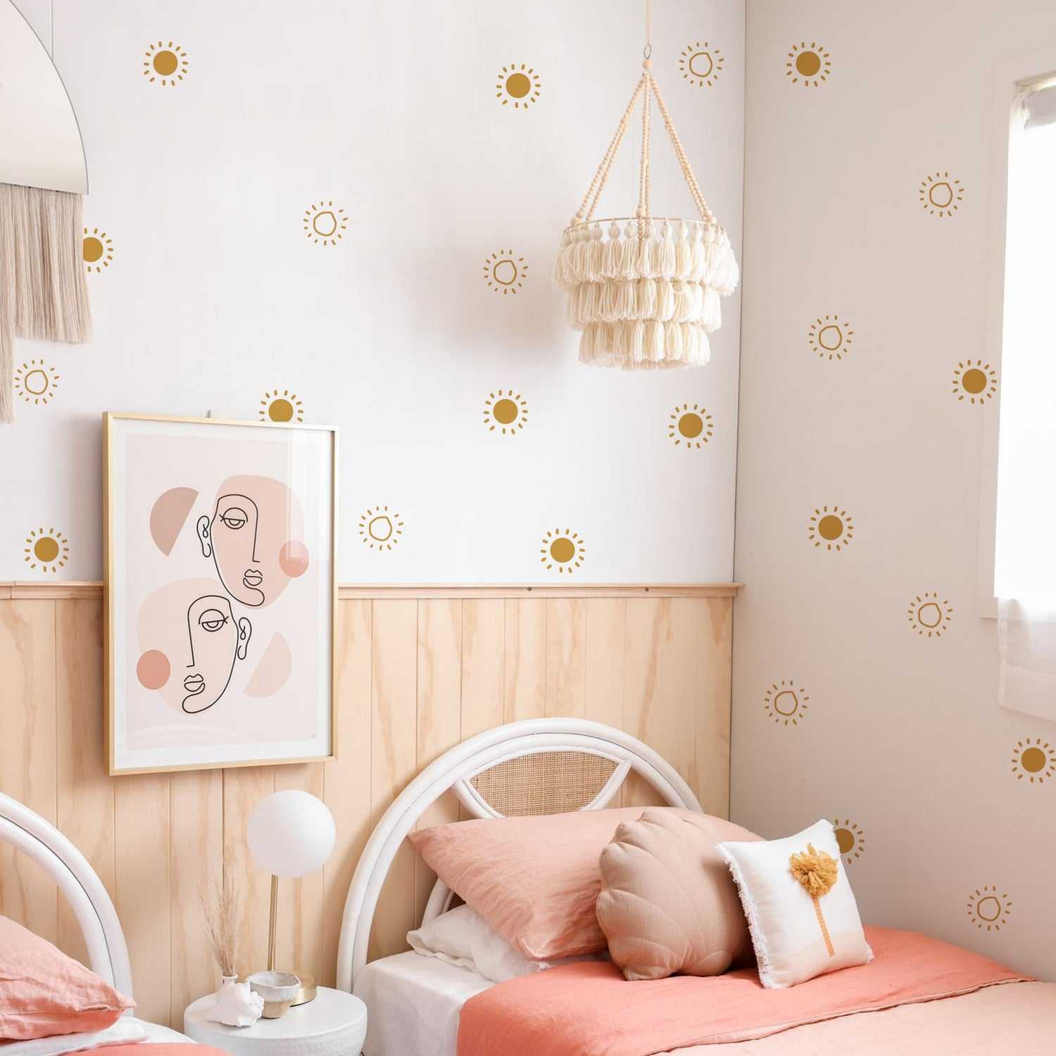 Sunshine Nursery Wall Decal - Beautiful Floral Removable Stickers for Baby Room Decor | Perfect for Nursery, Kids Bedroom & Playroom Wall Art