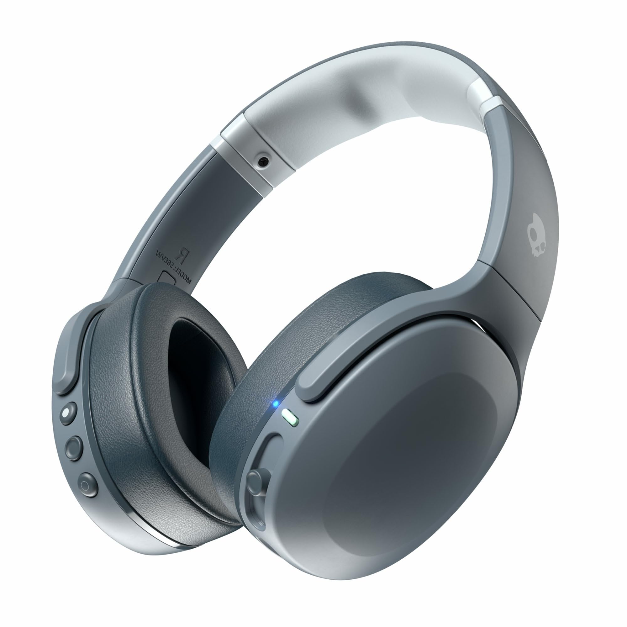 Skullcandy Crusher Evo Wireless Over-Ear Headphones with Sensory Bass - 40 Hour Battery Life, Built-in Mic - Compatible with iPhone, Android & Bluetooth Devices - Chill Grey (CA Version & Warranty) | Perfect for Gaming, Music & Travel