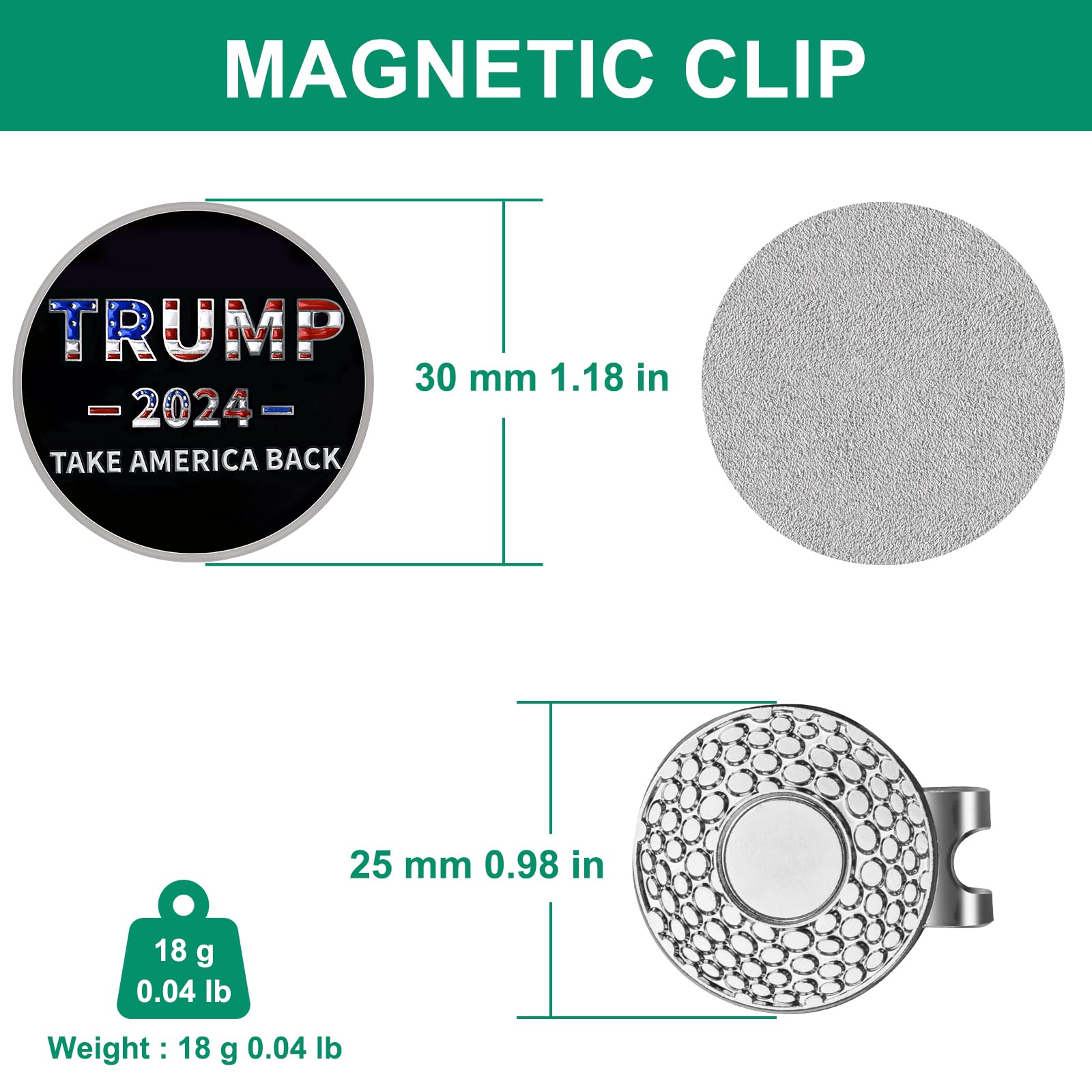 Golf Ball Marker Hat Clip - Premium Golf Accessories for Men & Women - Personalized Golf Ball Stamp - Unique Funny Golf Gifts & Gadgets - Perfect for Golf Tournaments, Driving Range & Casual Play