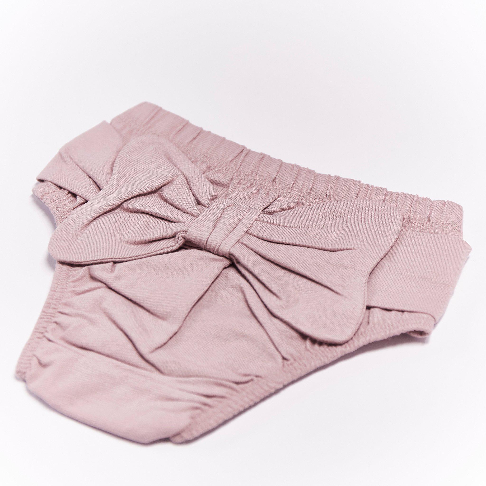 Organic Bow Tie Full Coverage Panties for Women - Comfortable Cotton Underwear - Perfect for Everyday Wear, Yoga & Lounge