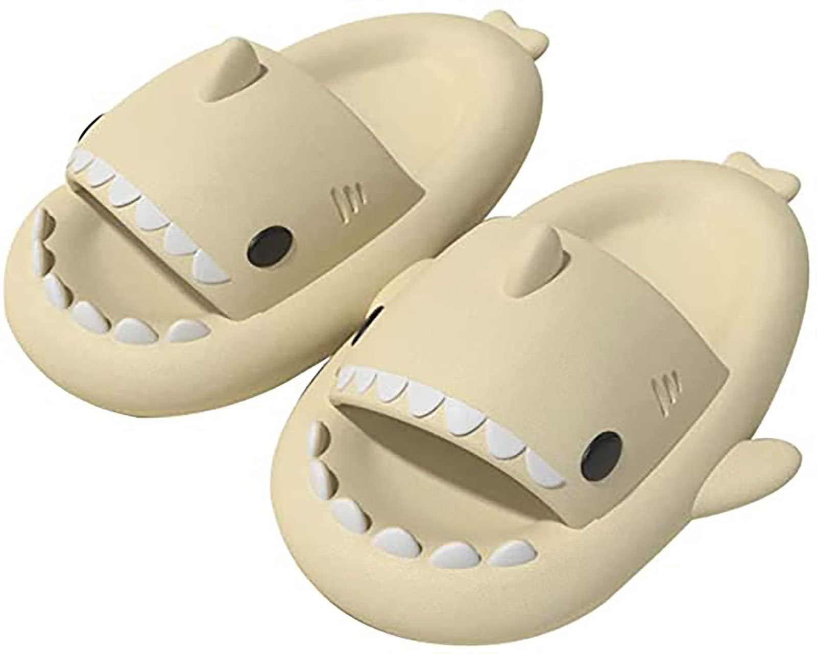 **Shark Couple Slippers - Non-Slip Soft Cloud Slides for Adults, Open-Toe Beach Shower Sandals for Women & Men - Perfect for Summer, Poolside, and Indoor Comfort**