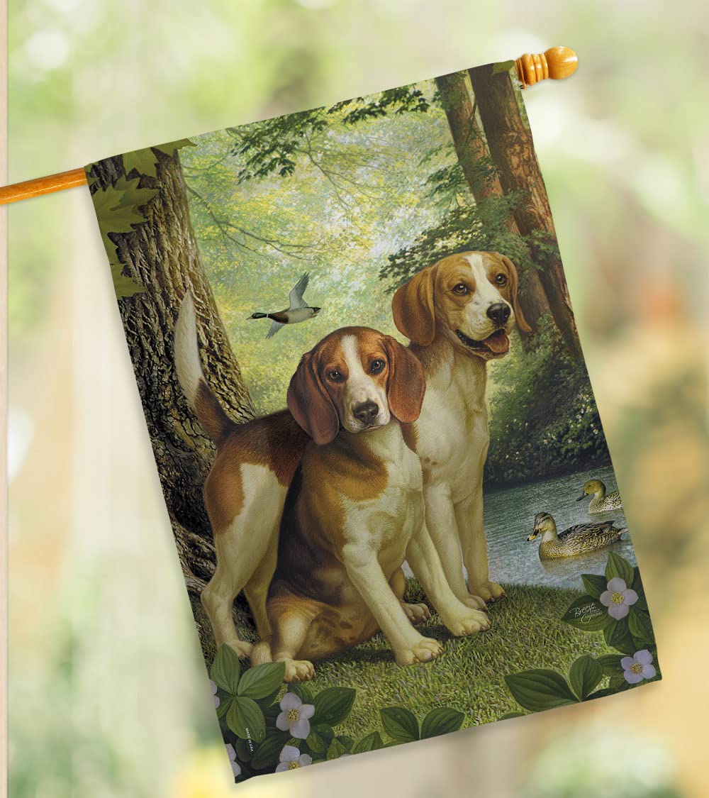 Beagles & Duck Pet Decor Flags - 28