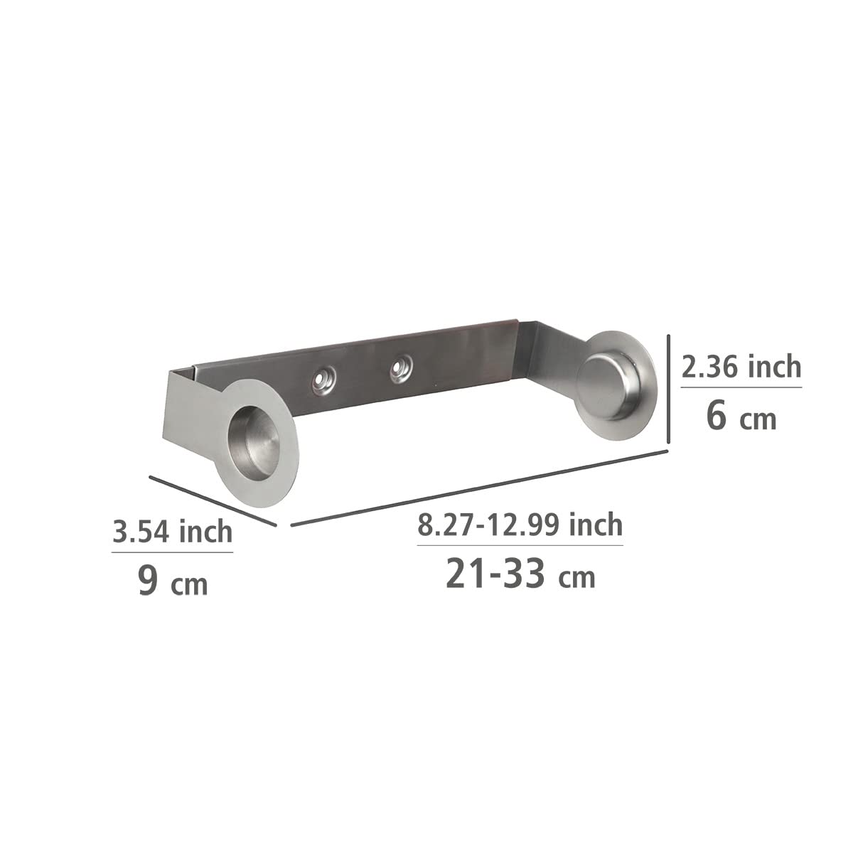 Wenko Cerri 2318100 Stainless Steel Kitchen Paper Towel Holder - Perfect for Countertop Organization in Modern Kitchens