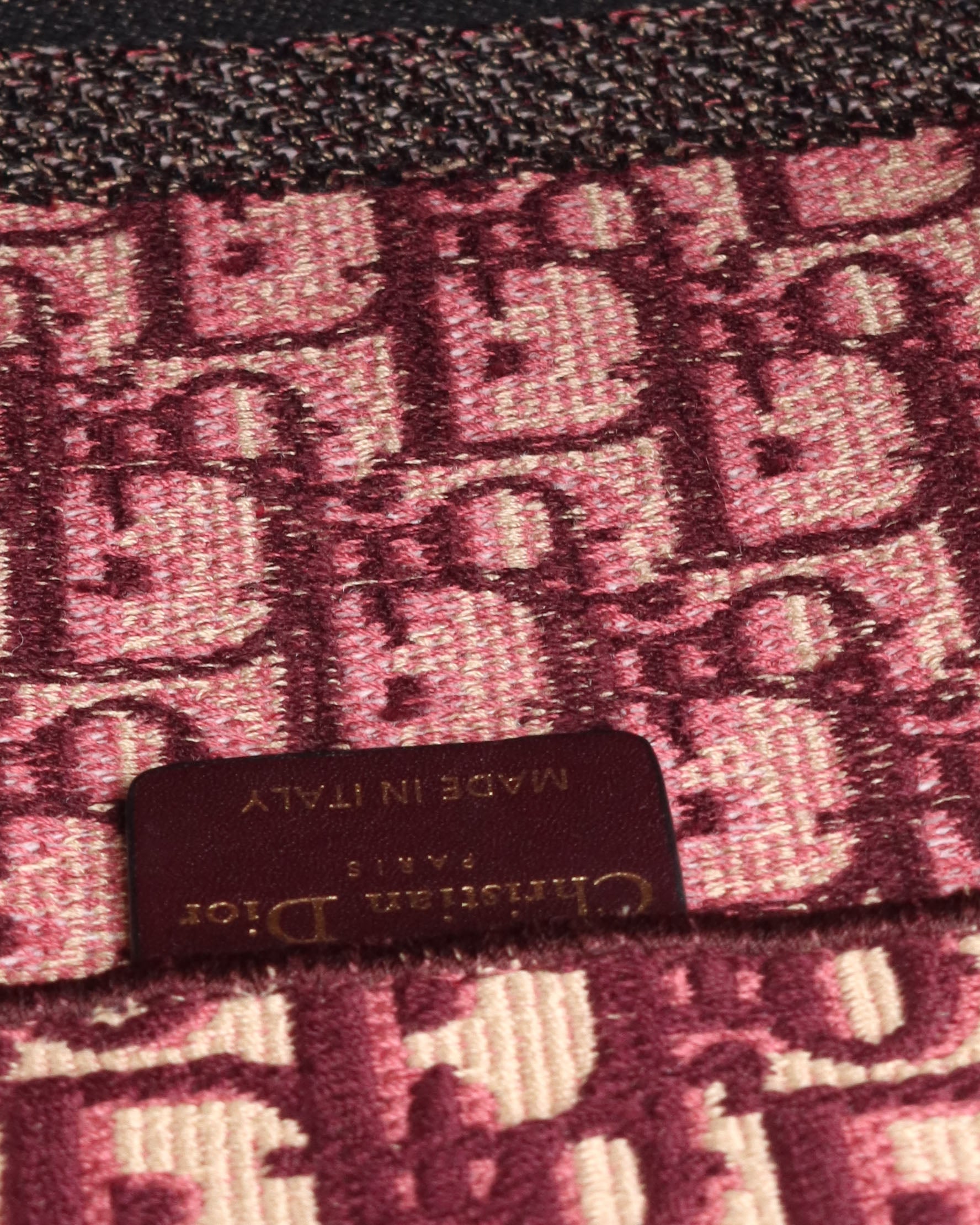 Dior Large Burgundy Oblique Book Tote Bag - Luxury Designer Handbag for Women, Perfect for Work, Travel & Everyday Use