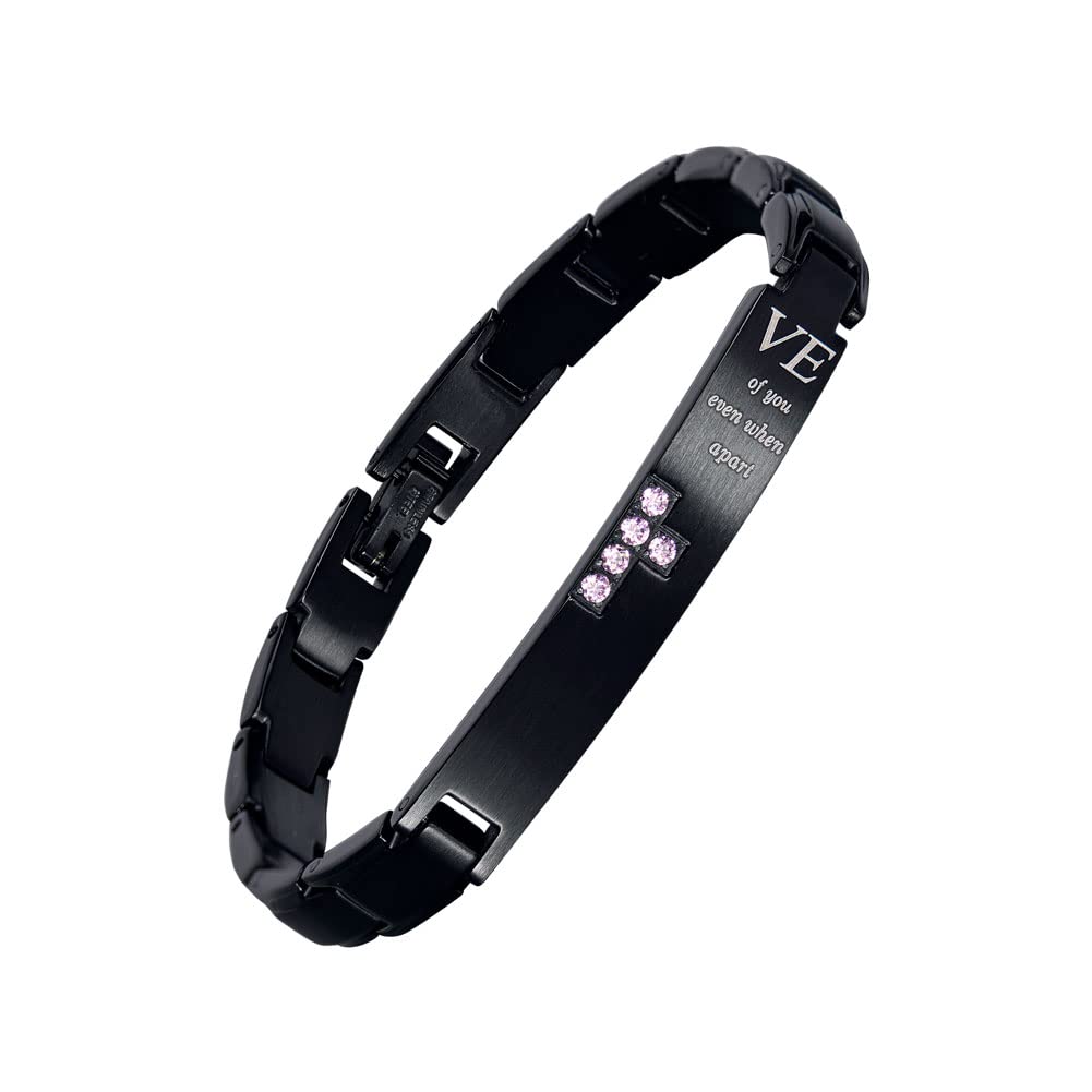 Wolentty Long Distance Couple Bracelets - Matching Love Bracelets for Him & Her - Romantic Gift for Valentine's Day, Anniversaries & Relationships - Perfect for LDR Couples & Special Occasions