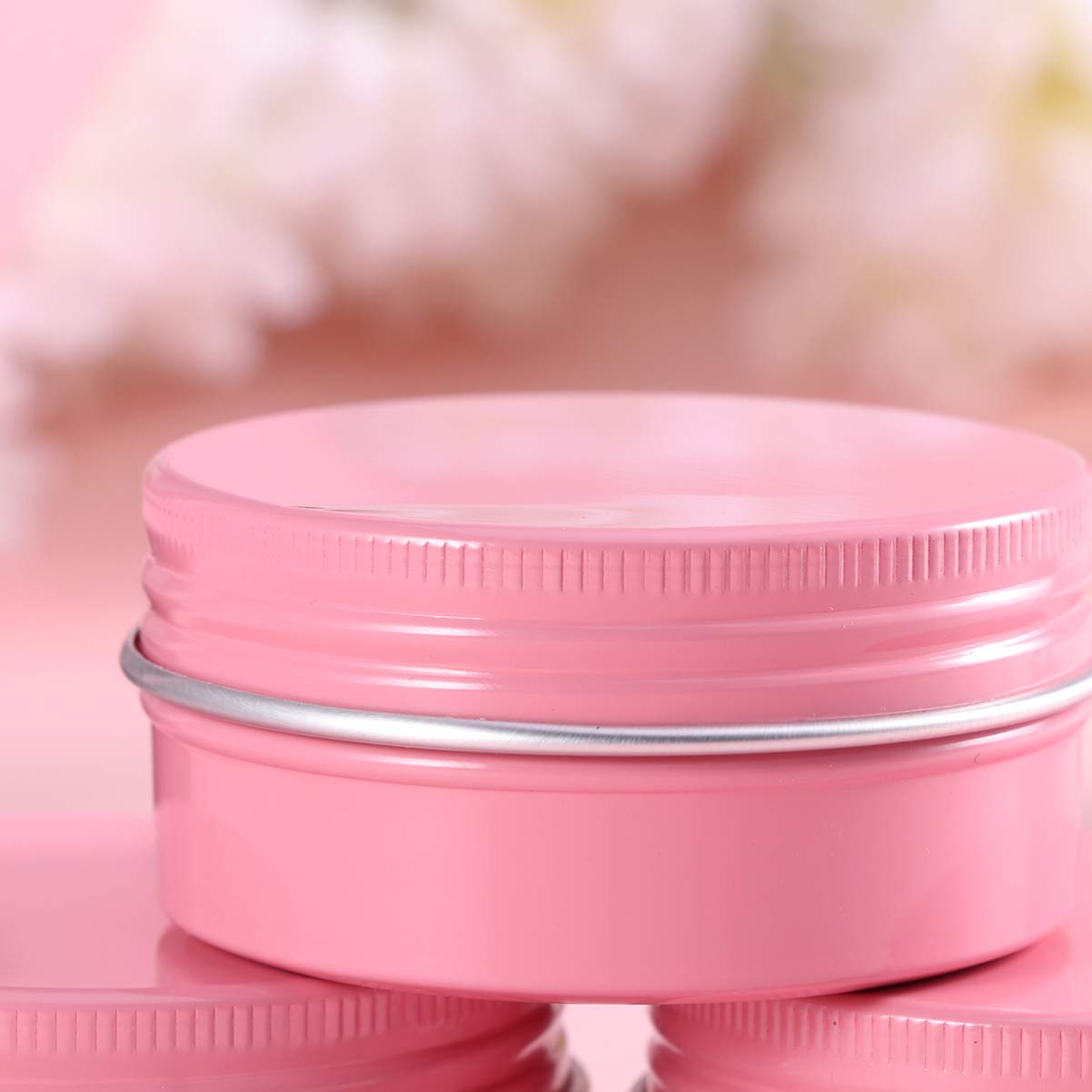 Exceart 12-Piece Cosmetic Sample Jars Set - Travel-Friendly Round Tins with Lids for Creams, Balms & Diffuser Oils | Mini Pink Empty Containers for DIY, Skincare & Cookie Storage | Perfect for Home, Salon & On-the-Go Use