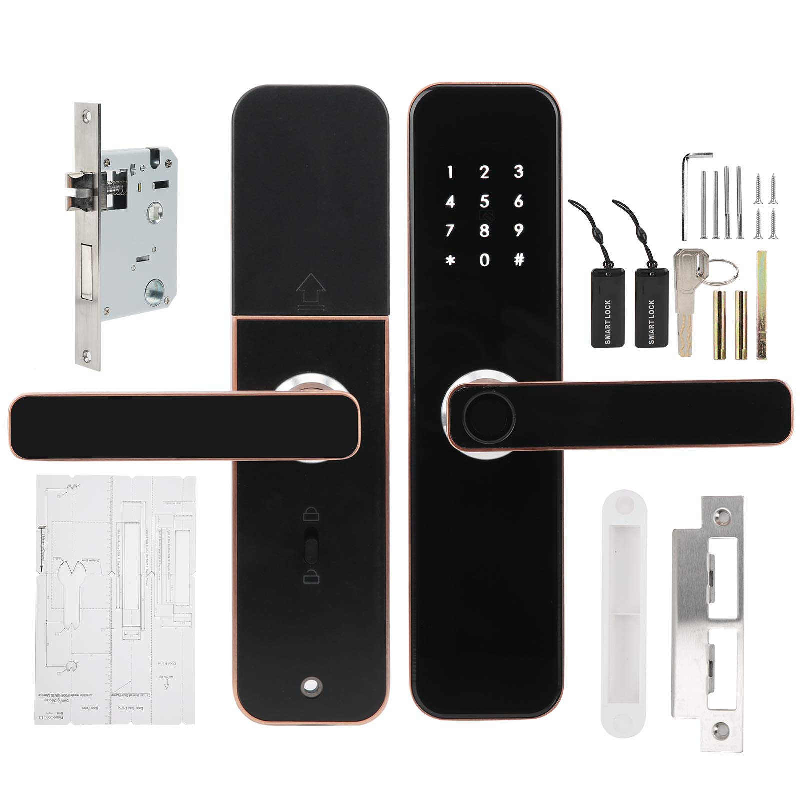 Smart Electronic Door Lock - 6-10 Digit Keyless Entry, Aluminum Alloy Security for Home, Apartment, Villa & Office | Easy Installation & Modern Access Control for Enhanced Safety