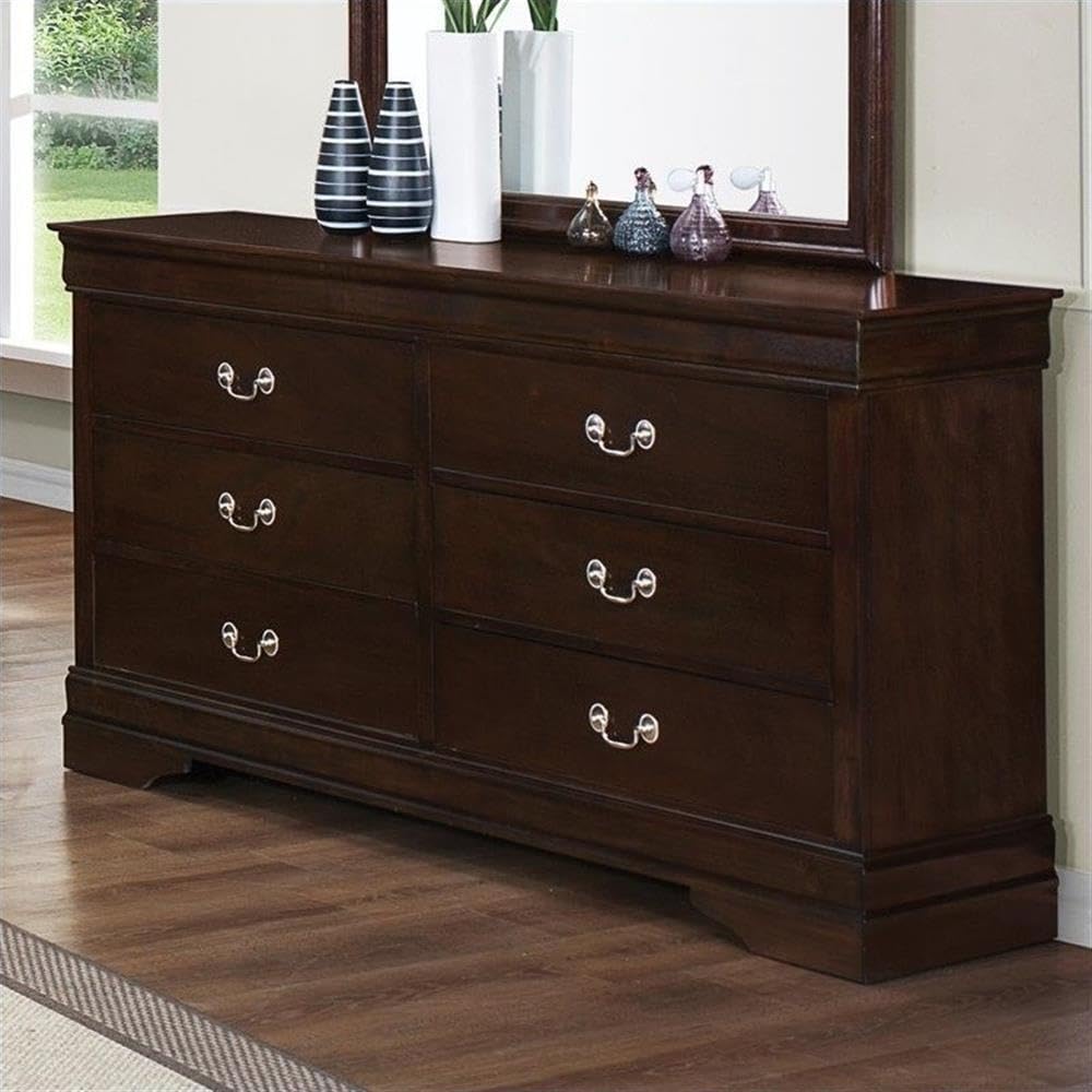 Louis Philippe 2-Piece Bedroom Set - Brown Dresser and Nightstand Coaster Furniture | Perfect for Master Bedroom, Guest Room & Home Decor