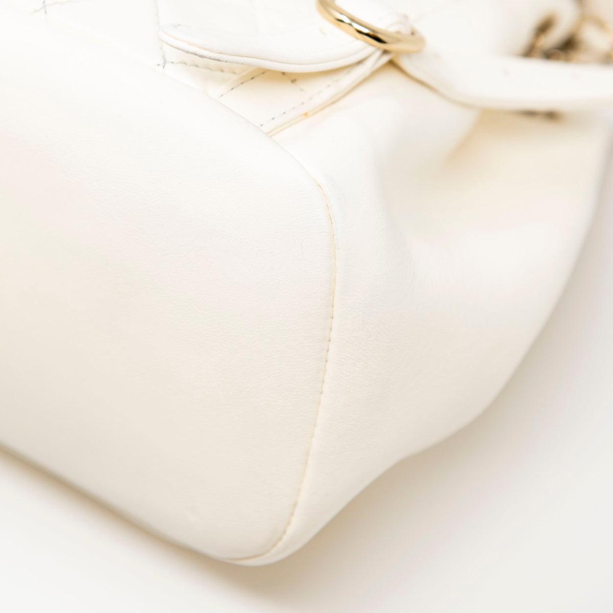 Chanel White Lambskin Duma Backpack - Luxury Designer Backpack for Women, Perfect for Travel, Work & Everyday Use
