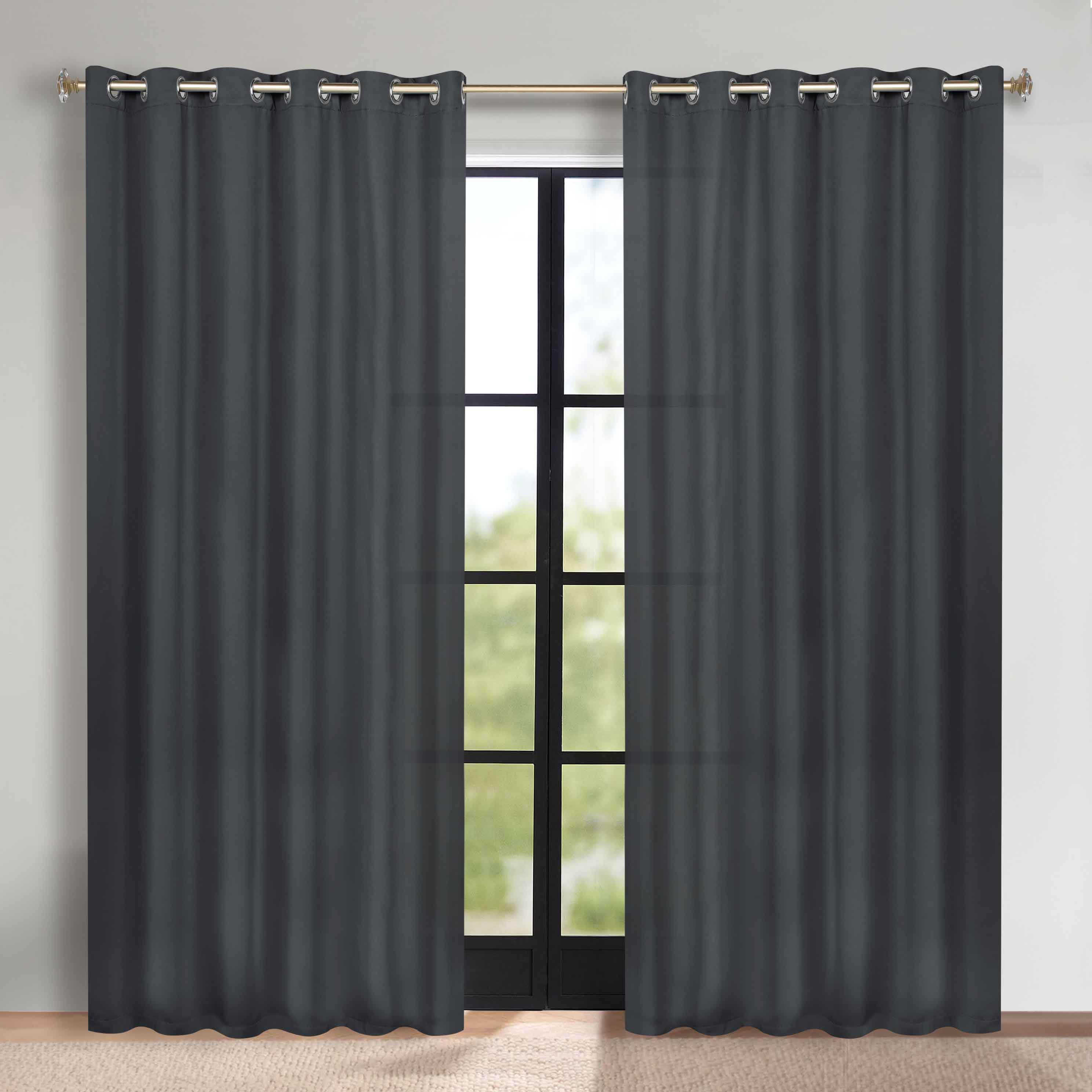 Machine Washable Blackout Curtains Set of 2 - Solid Color Room Darkening Window Treatments for Bedroom & Nursery - Blocks Light & Noise for Better Sleep