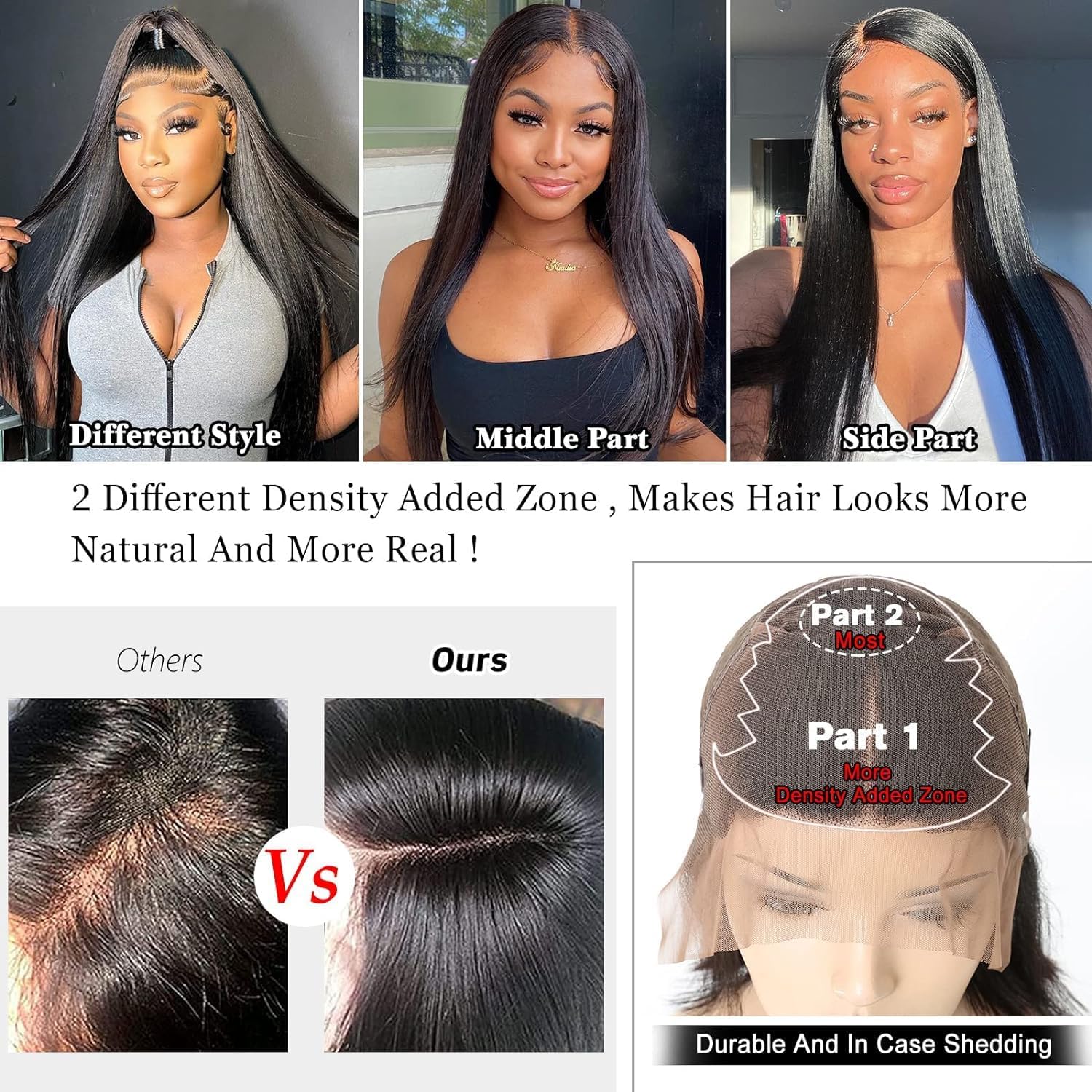 26 Inch HD Lace Front Wigs Human Hair - 13x4 Straight Lace Frontal Glueless Wig with Pre-Plucked Baby Hair | Natural Look for Daily Wear, Cosplay & Special Occasions