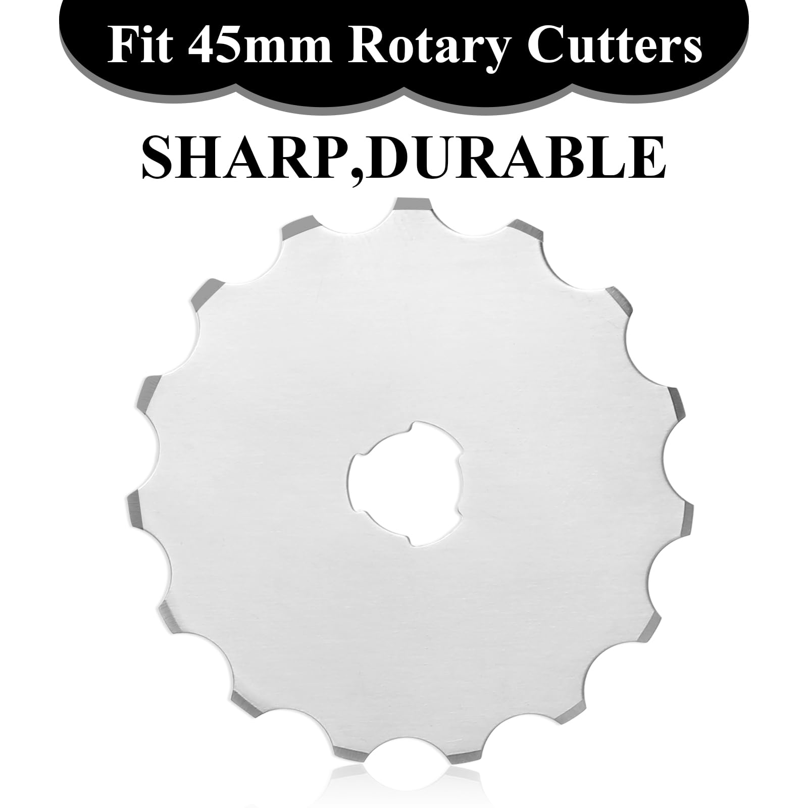 2-Pack 45mm Perforating Rotary Replacement Blades - Crochet Edge Skip Blade for Leather, Paper, Cardstock - Perfect for Crafting, Sewing, Scrapbooking & DIY Projects