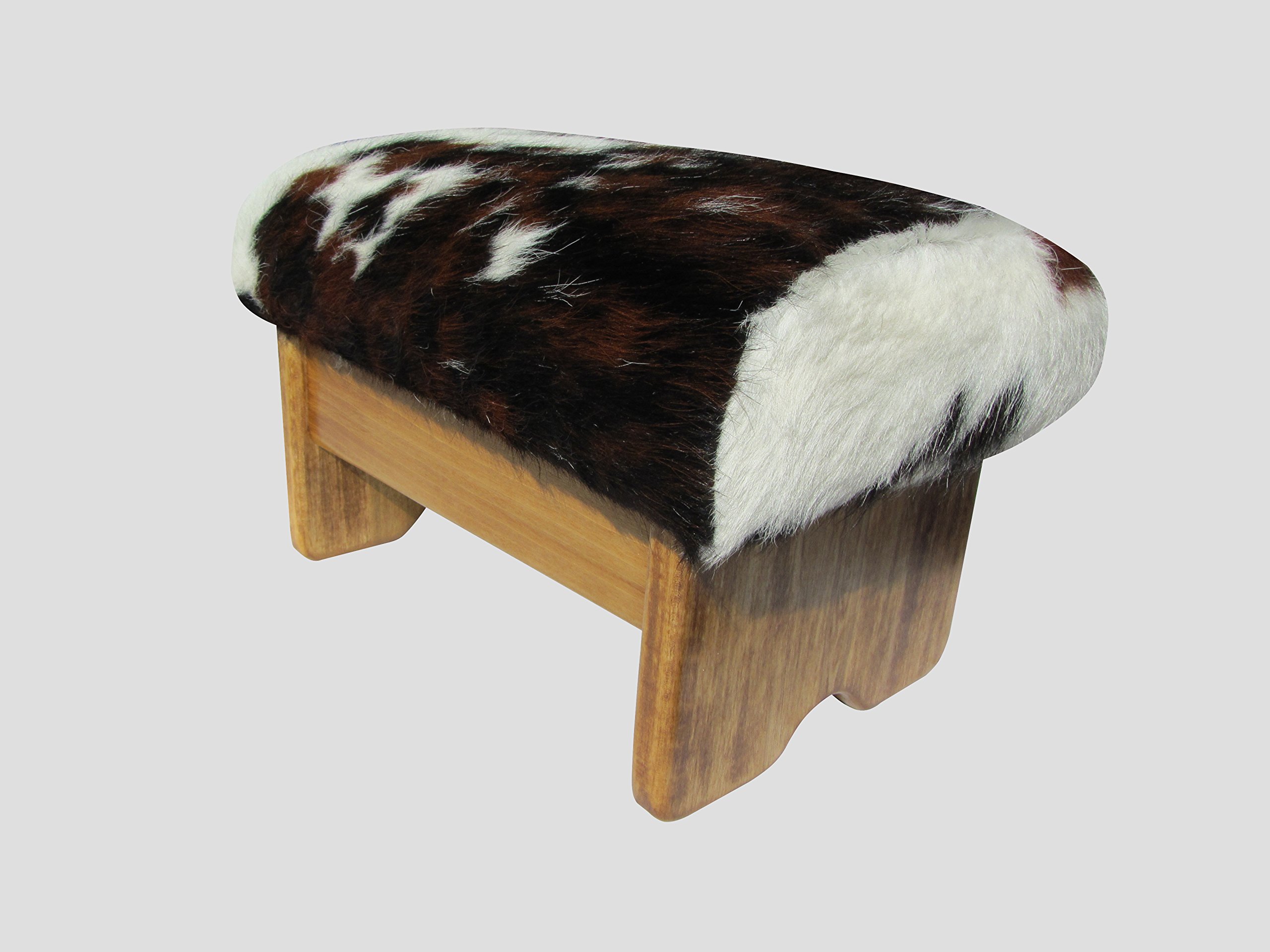 Premium Cowhide Padded Foot Stool - Handcrafted in USA - 9