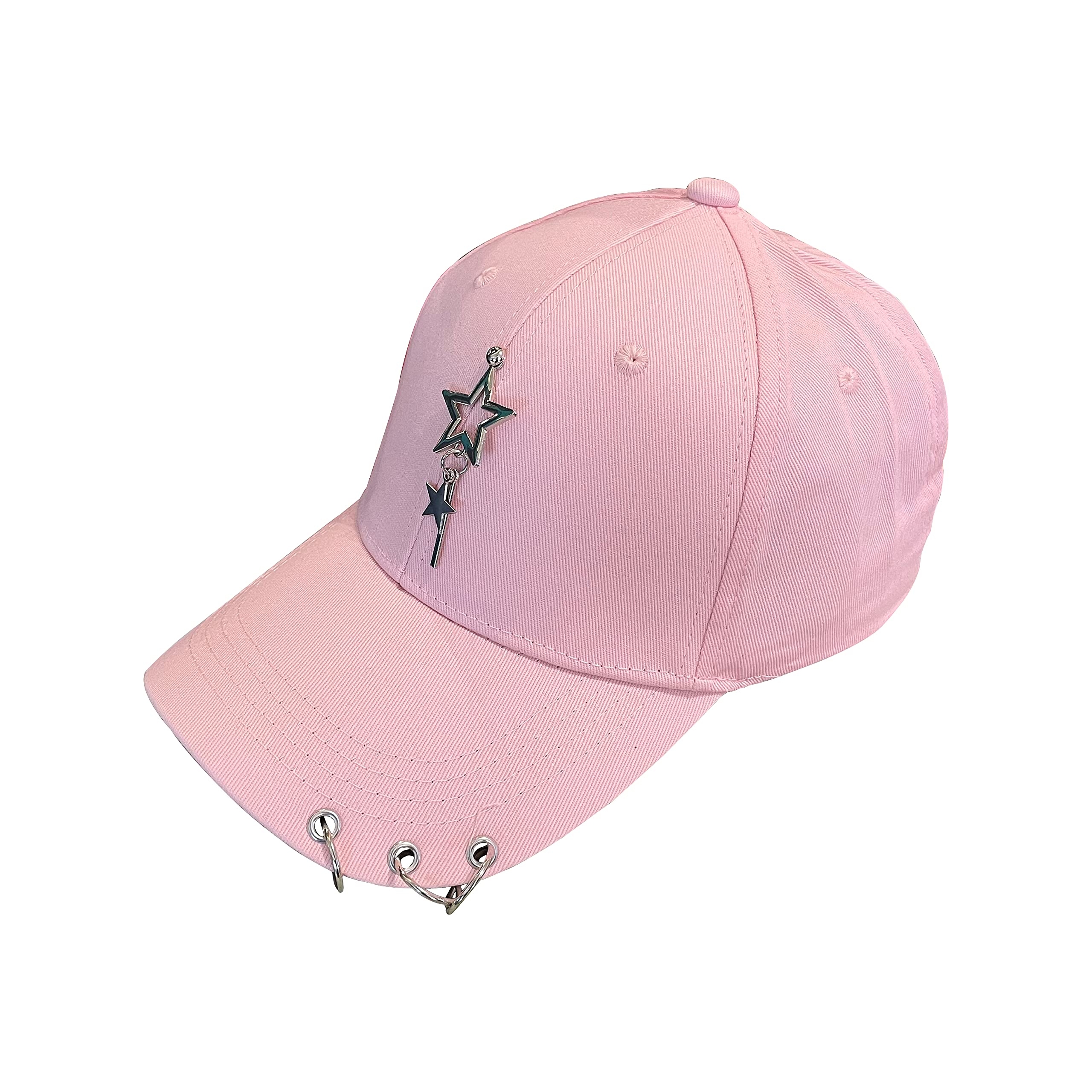 Stylish iZOA Rhinestone Baseball Caps for Men & Women - Adjustable Unisex Hat with Ring & String Decor - Perfect for Casual Wear, Outdoor Activities & Fashion Accessories