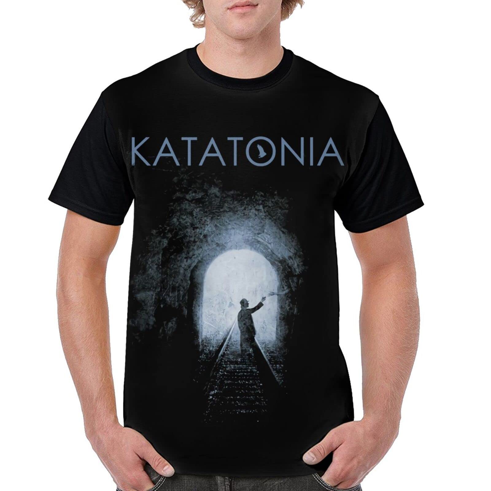 Katatonia Baseball T-Shirt for Men - Summer Round Neck Short Sleeve Cotton Tee - Casual Streetwear & Concert Outfit