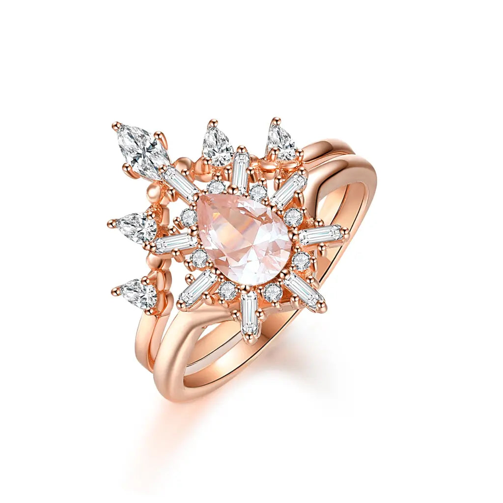 Lilac Alice Ring Set for Women - Elegant Floral Vintage Jewelry for Weddings, Parties & Everyday Wear