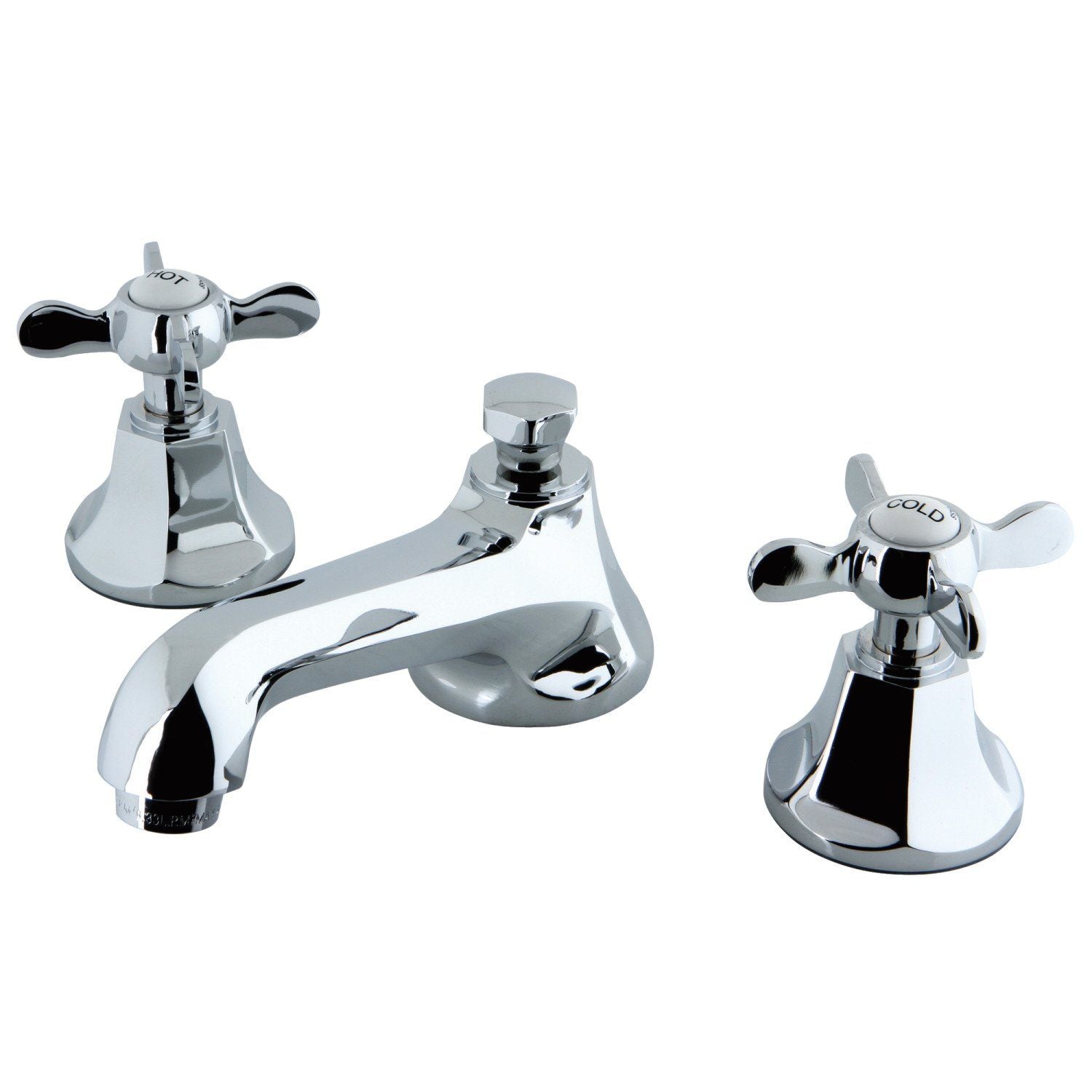 Essex Two Handle 3 Hole Widespread Bathroom Faucet with Brass Pop-Up Drain - Premium Deck Mount Sink Faucet for Bathroom Vanity & Powder Room