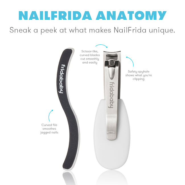Fridababy NailFrida The Snipper Clipper Set - Baby Nail Trimmer Kit with Safety Guard | Safe & Easy Newborn Nail Care | Perfect for Infant Grooming at Home or Travel