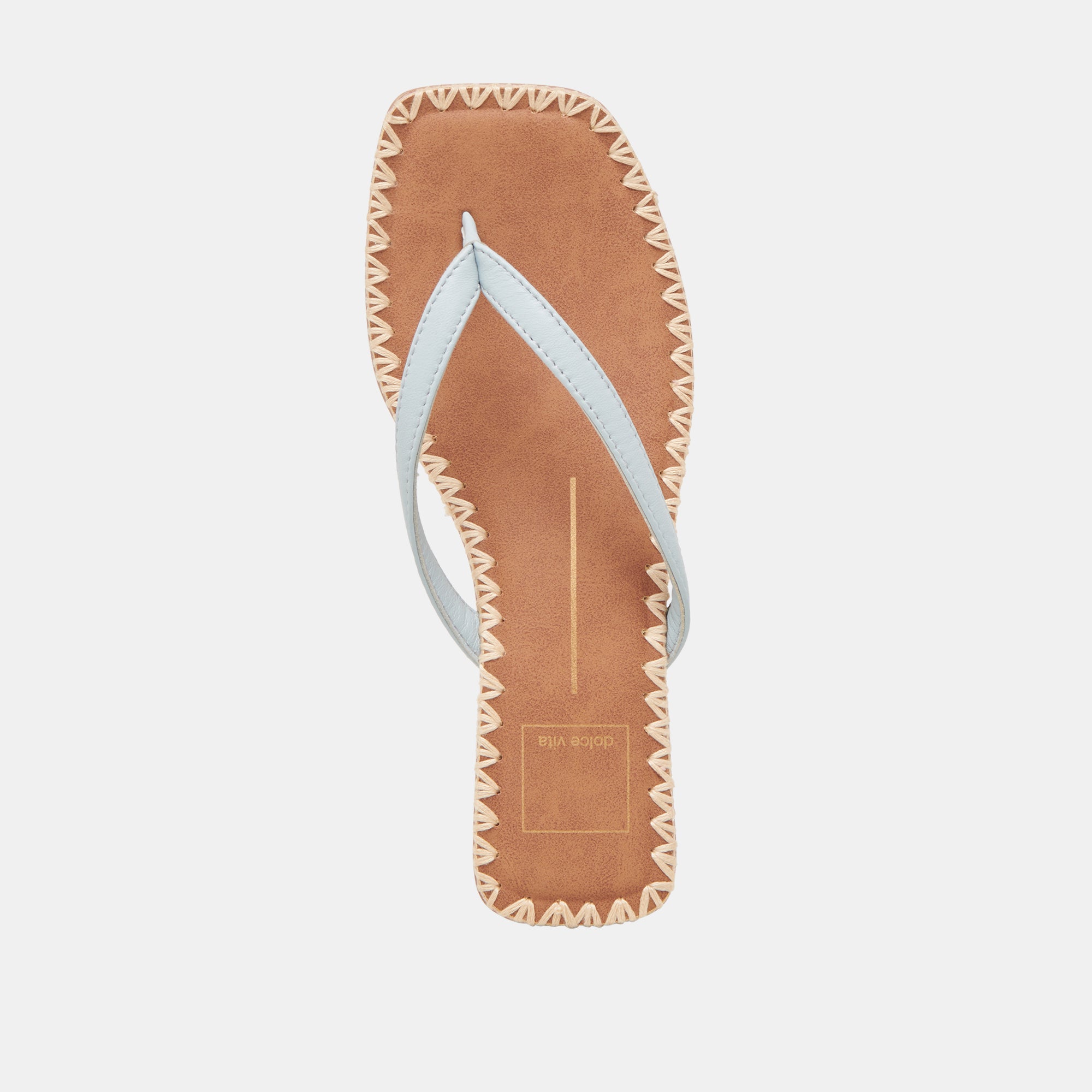 Barty Sandals for Women - Ice Blue Genuine Leather Comfortable Slip-On Sandals | Perfect for Beach, Vacation, and Summer Outfits