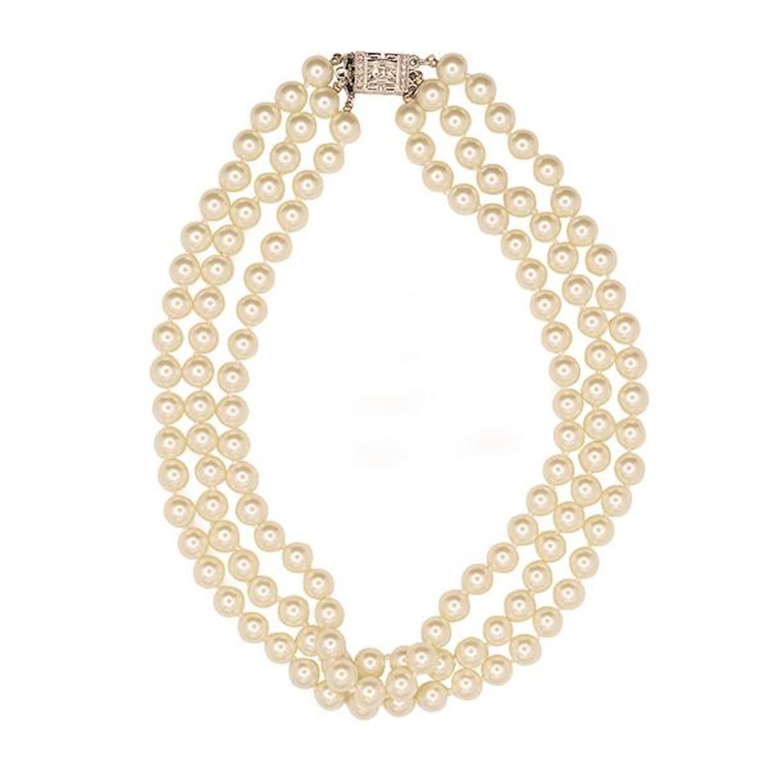 Kenneth Jay Lane Pearl Necklace - Elegant Jewelry Inspired by Barbara Bush & Jackie Kennedy | Perfect for Formal Events, Weddings & Vintage Fashion Lovers