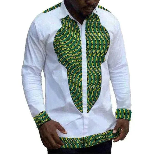 Stylish African Men's Dashiki Top - Tribal Print Cotton Shirt for Casual Wear & Cultural Events | Perfect for Festivals, Parties & Everyday Outfits