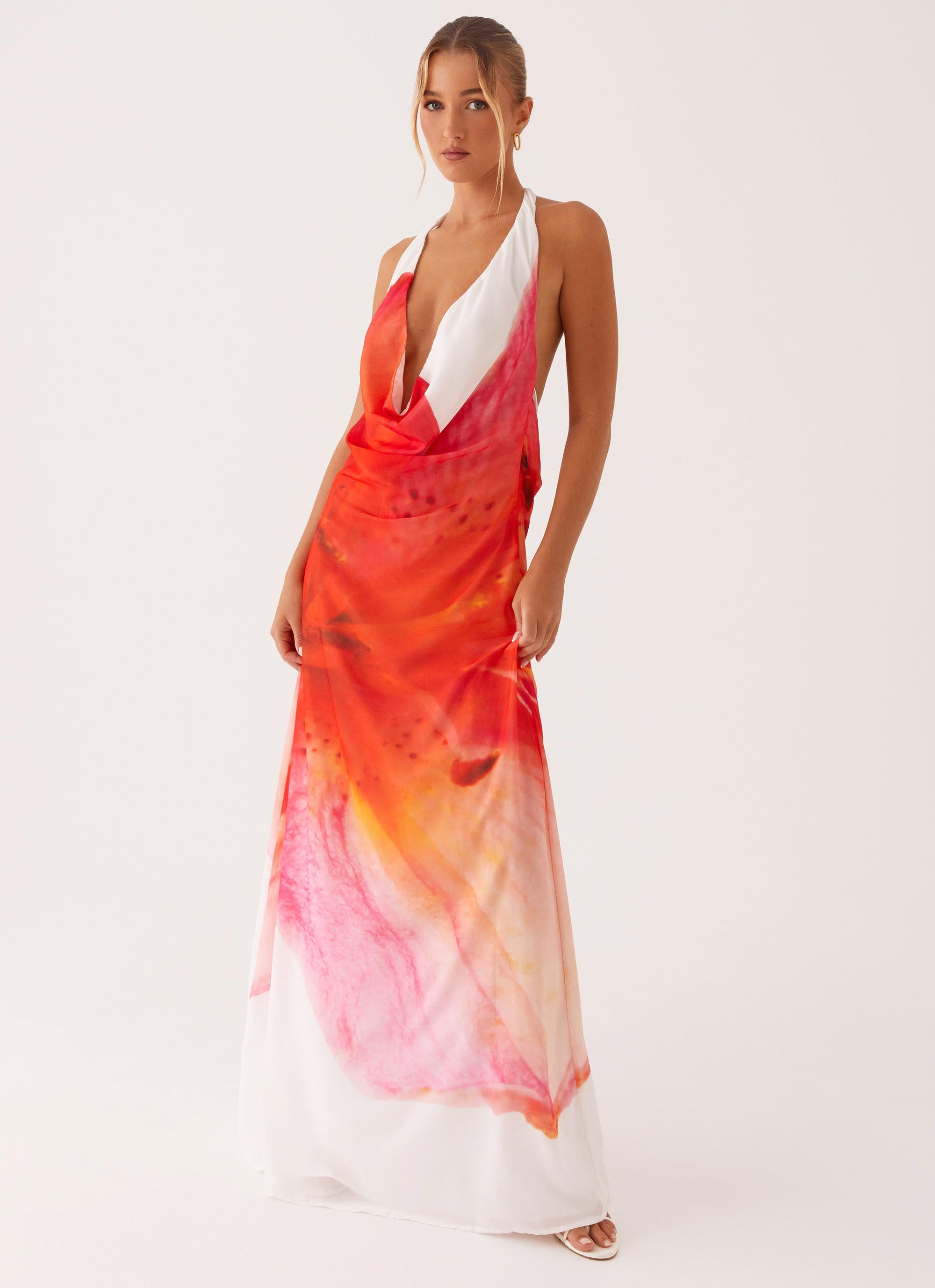 Calabasas Maxi Dress - White Floral Summer Dress for Women | Beach Wedding, Vacation & Party Outfit