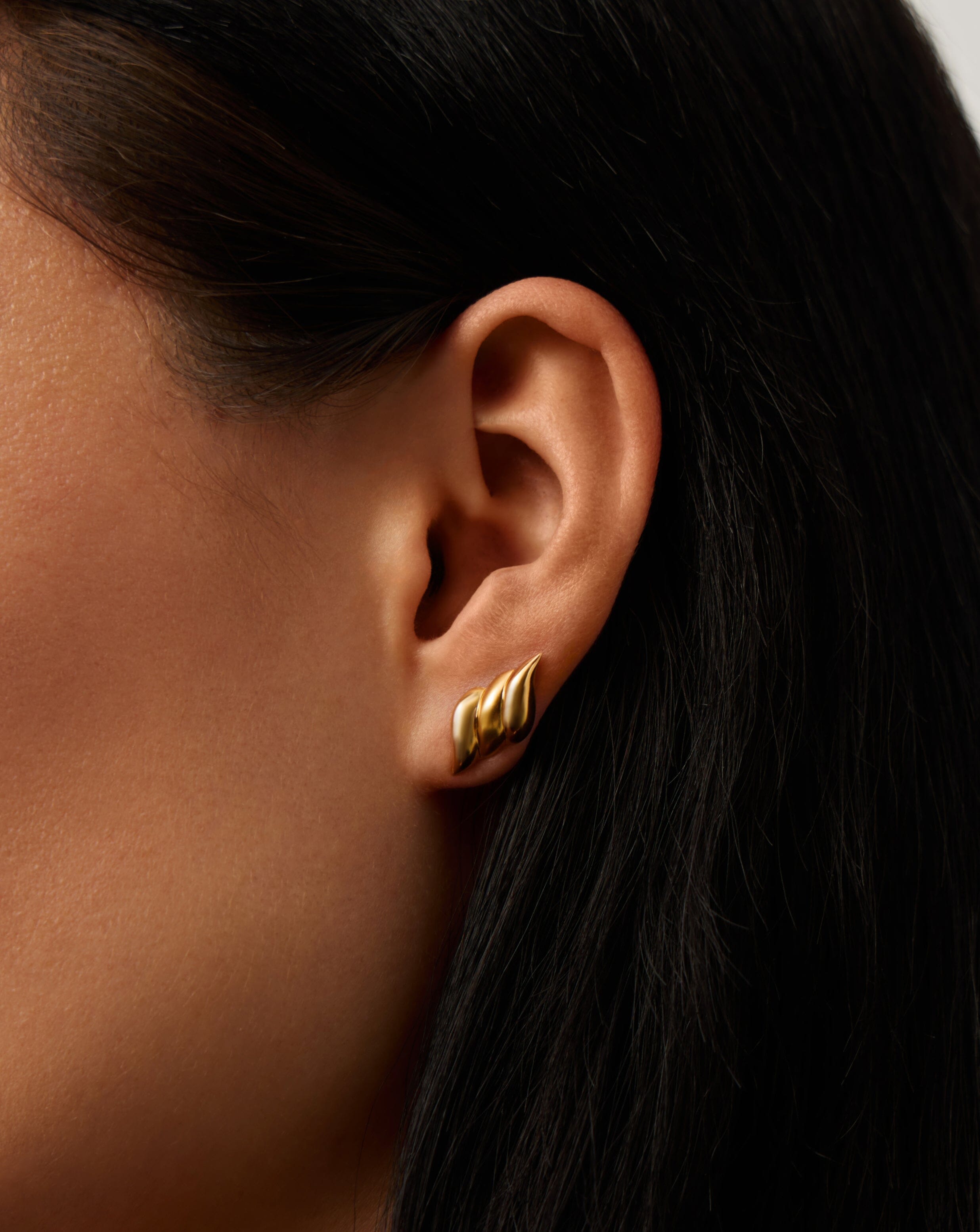 Savi Signature Stud Earrings - 18k Gold Plated Cubic Zirconia Earrings for Women | Elegant Everyday Jewelry Gift for Her, Perfect for Work, Date Night & Special Occasions