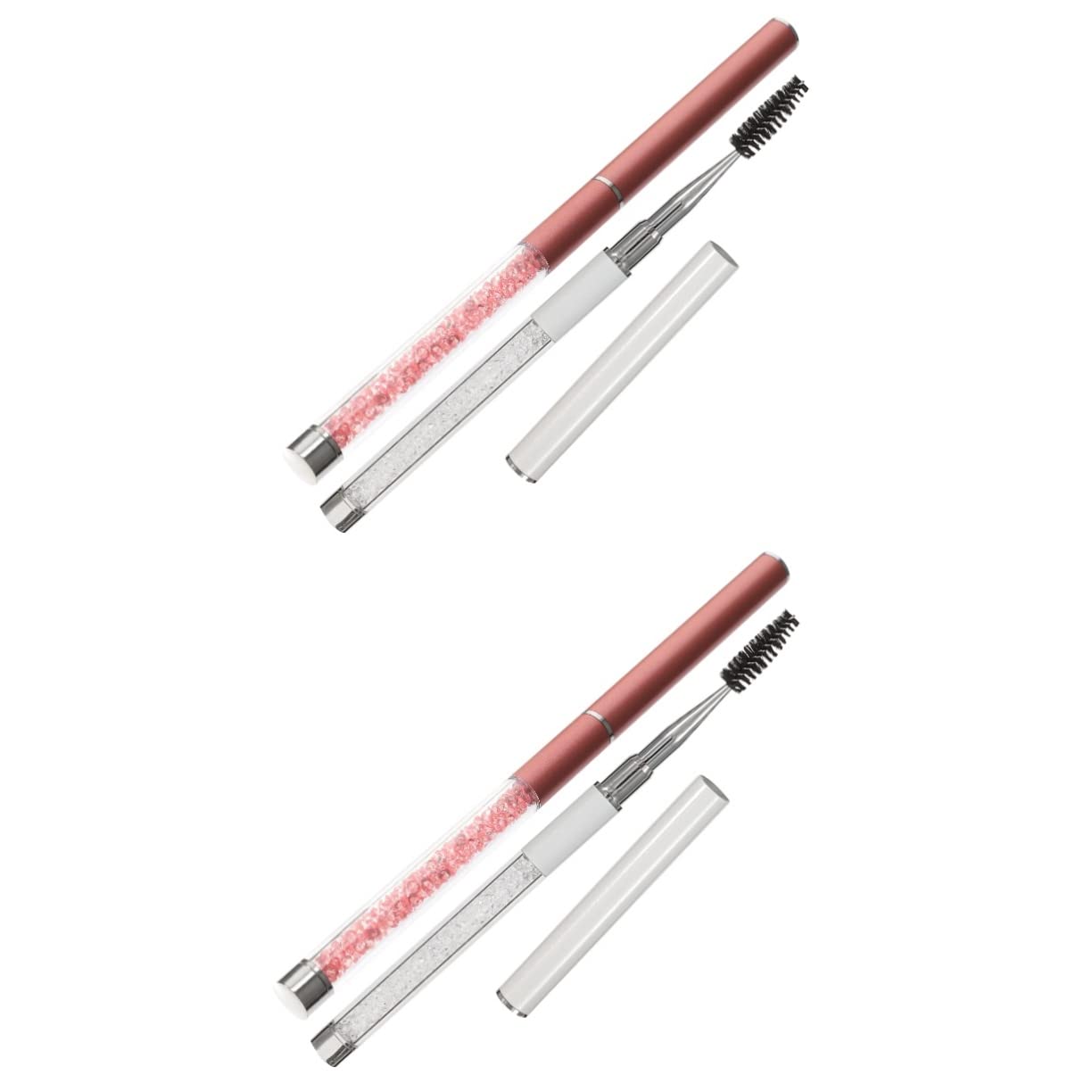 FOMIYES 4-Piece Eyelash Brush Set - Grafting Spoolie, Mascara Wand, Lash Applicator & Eyebrow Brush for Lengthening & Styling - Perfect for Salon, Home Makeup & Professional Lash Extensions