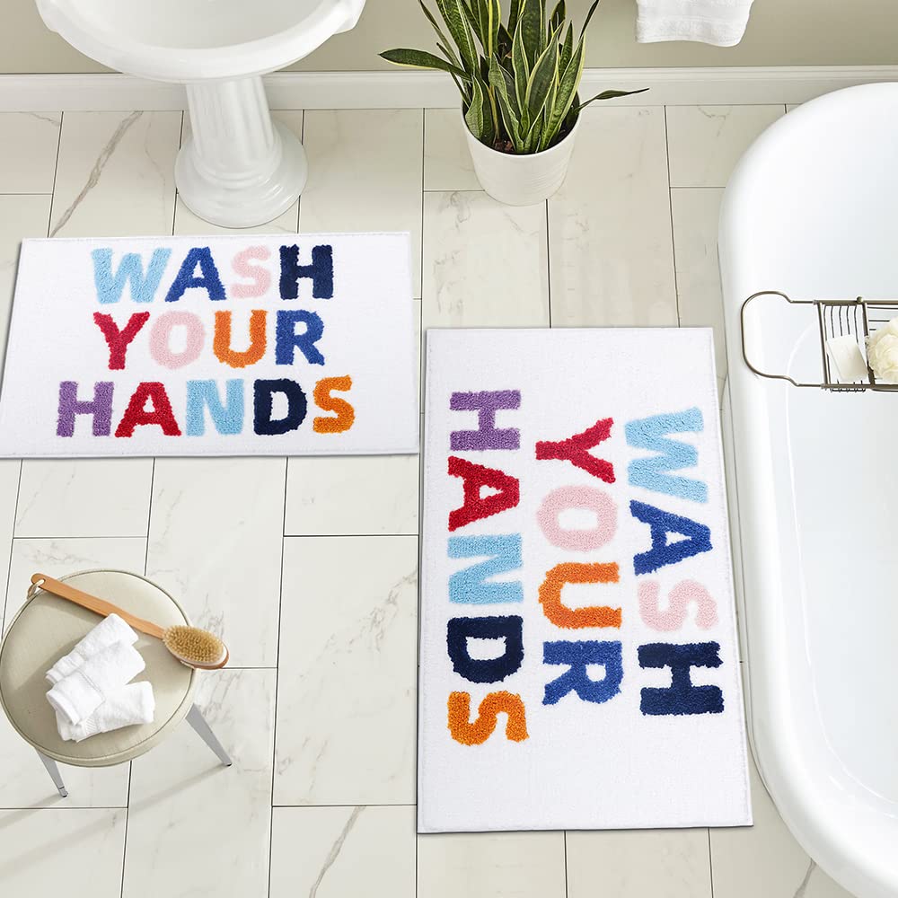 Non-Slip Absorbent Bath Mat - Soft Machine Washable Bathroom Rug for Shower, Tub & Bathroom Decor (32