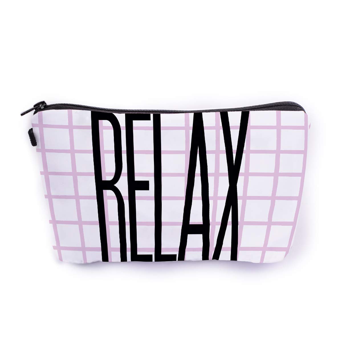 Crazyify Canvas Makeup Bag for Women - Waterproof Cosmetic Pouch with Zipper, Travel Toiletry Organizer for Makeup Brushes & Essentials | Perfect for Travel, Gym & Daily Use