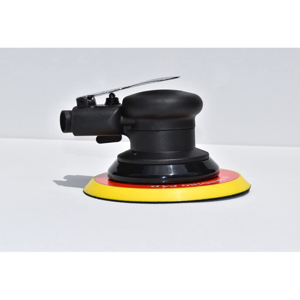 AS50NV-6V 6-Inch Random Orbit Pneumatic Air Sander with Velcro Pad - Professional Pneumatic Tools for Woodworking, Auto Body Repair & Metal Polishing