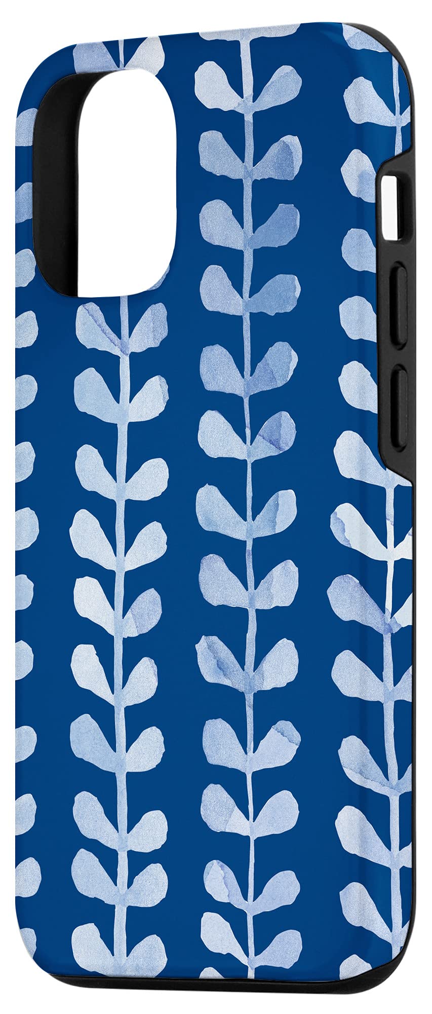 iPhone 12/12 Pro Case - Blue Tie Dye Abstract Art Design with Mid Century Modern Style | Protective Phone Cover for Everyday Use, Travel & Work