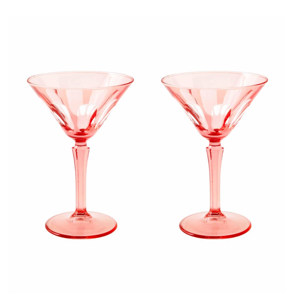 Elegant Rialto Martini Glass Set - Premium Translucent Crystal Cocktail Glasses for Martini, Cosmopolitan & Margarita - Perfect for Home Bars, Parties & Gifts
