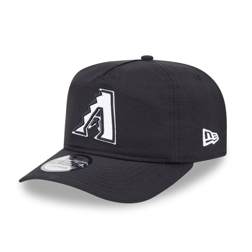 New Era Arizona Diamondbacks Strapback Hat - Black Nylon Golf & Casual Wear for Men & Women | Perfect for Baseball Games, Outdoor Activities & Everyday Fashion