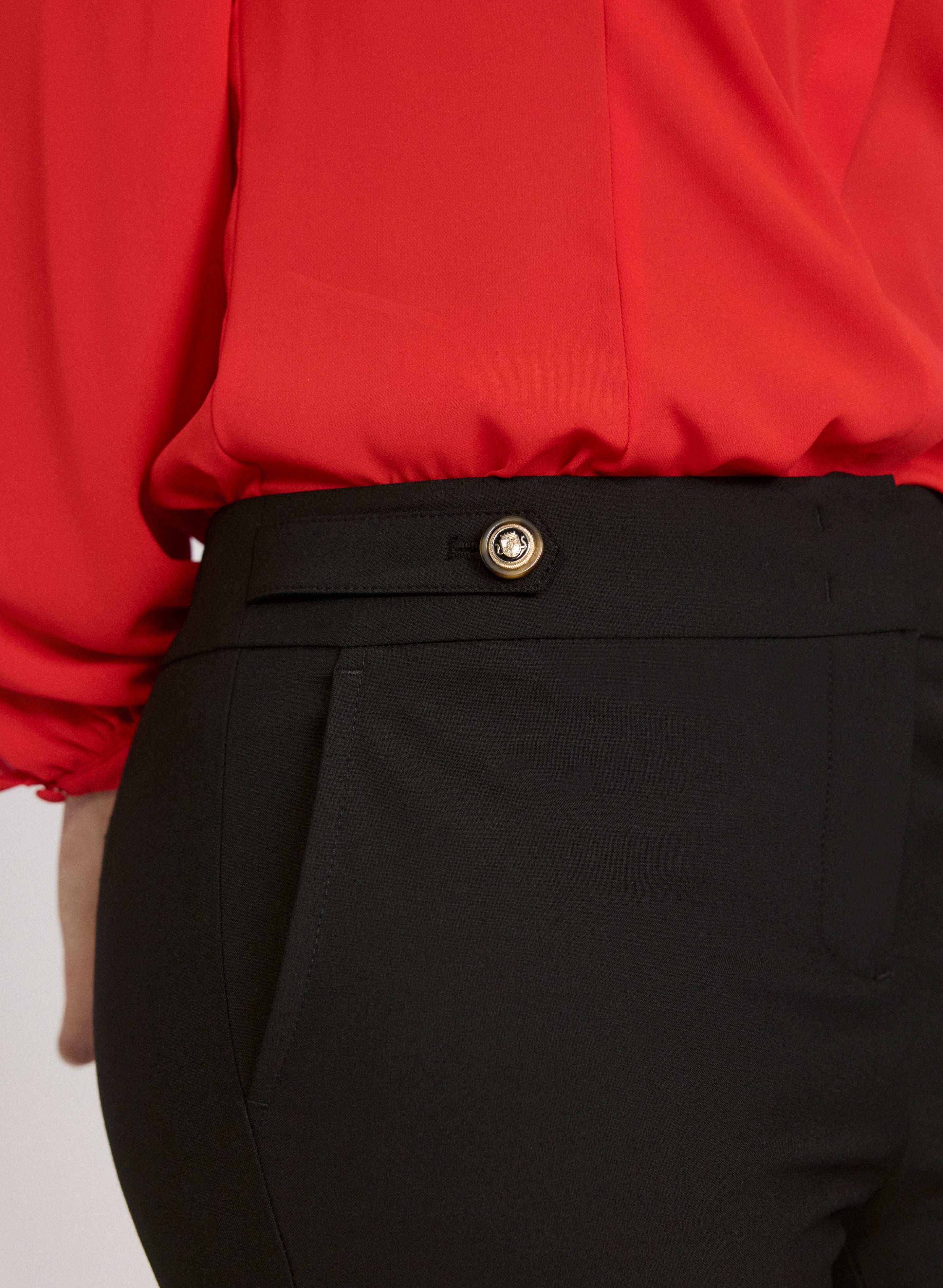 Emma Slim Leg Pants for Women - High Waisted Stretch Work Pants - Comfortable Office & Business Casual Trousers - Perfect for Work, Travel & Everyday Wear