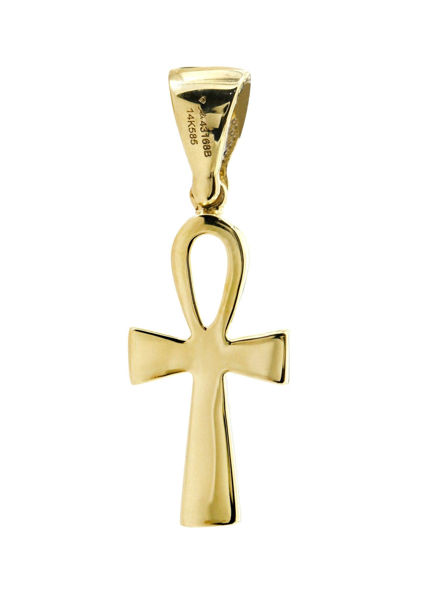 0.50 Carat Diamond Ankh Pendant Necklace - 2.84 Grams 14K Gold Egyptian Cross Jewelry for Women - Perfect for Gifts, Spiritual Protection & Everyday Wear
