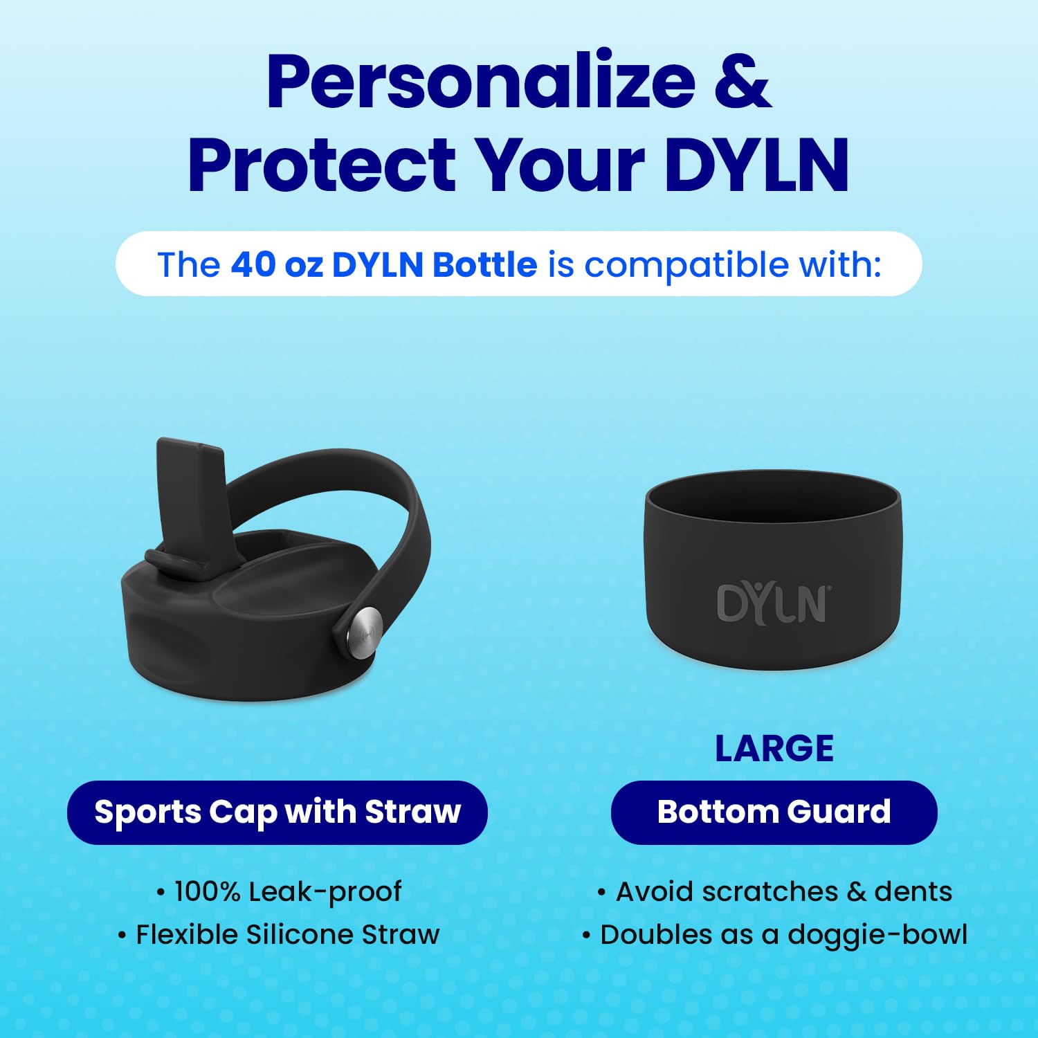 DYLN Alkaline Water Bottle - Portable Hydrogen Water Generator with 9.5 pH Hydrogen-Rich Water | Vacuum Insulated Stainless Steel Bottle Keeps Drinks Cold 24 Hours | Perfect for Gym, Hiking & Daily Hydration