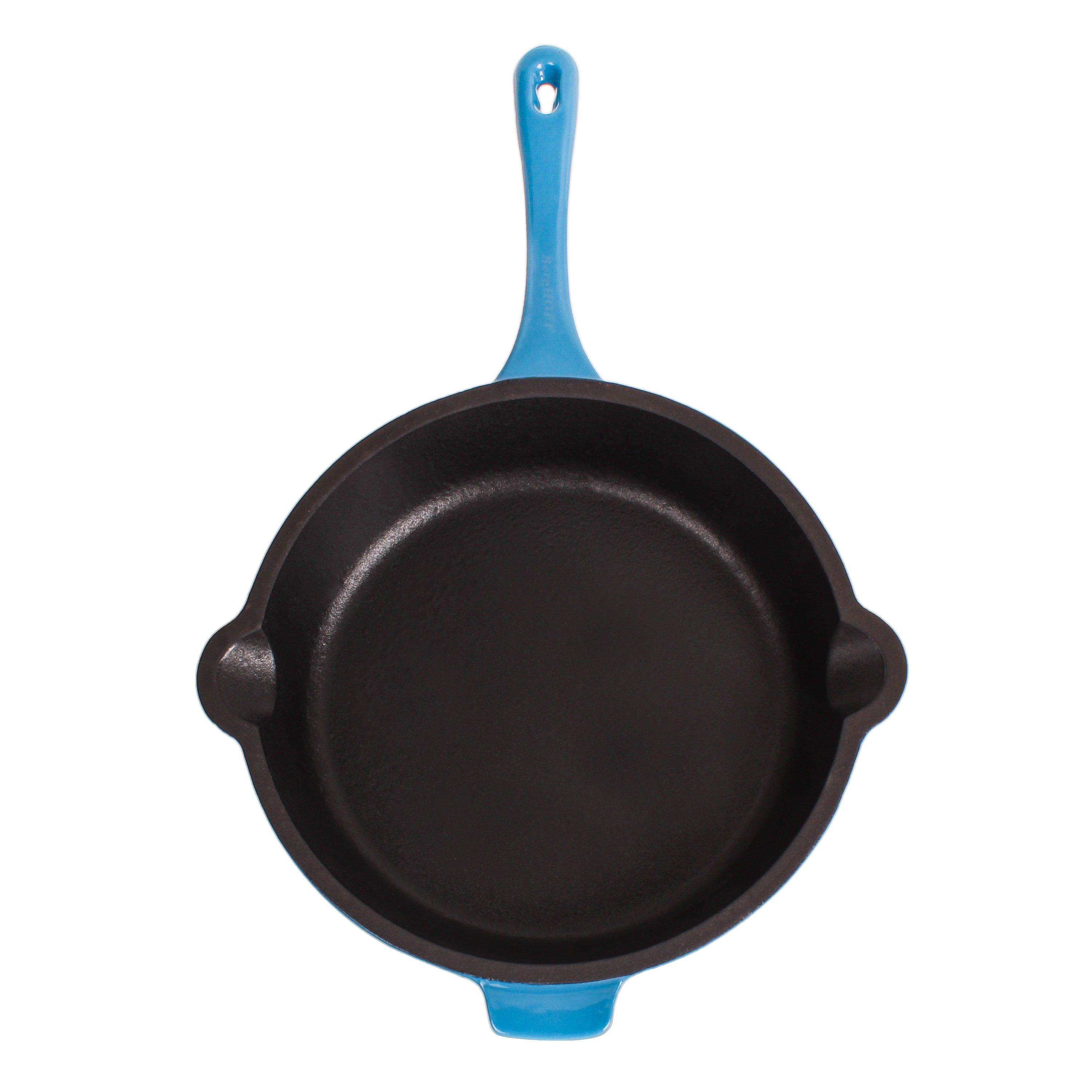 BergHOFF Neo 10-Piece Cast Iron Cookware Set - Blue Enameled Dutch Oven, Skillet & Pots - Durable Kitchen Cookware for Baking, Roasting & Stovetop Cooking