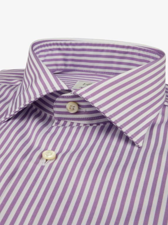 Premium STENSTROMS Fitted Stripe Dress Shirt for Men - Slim Fit Business Formal Wear - Perfect for Office, Weddings & Special Occasions