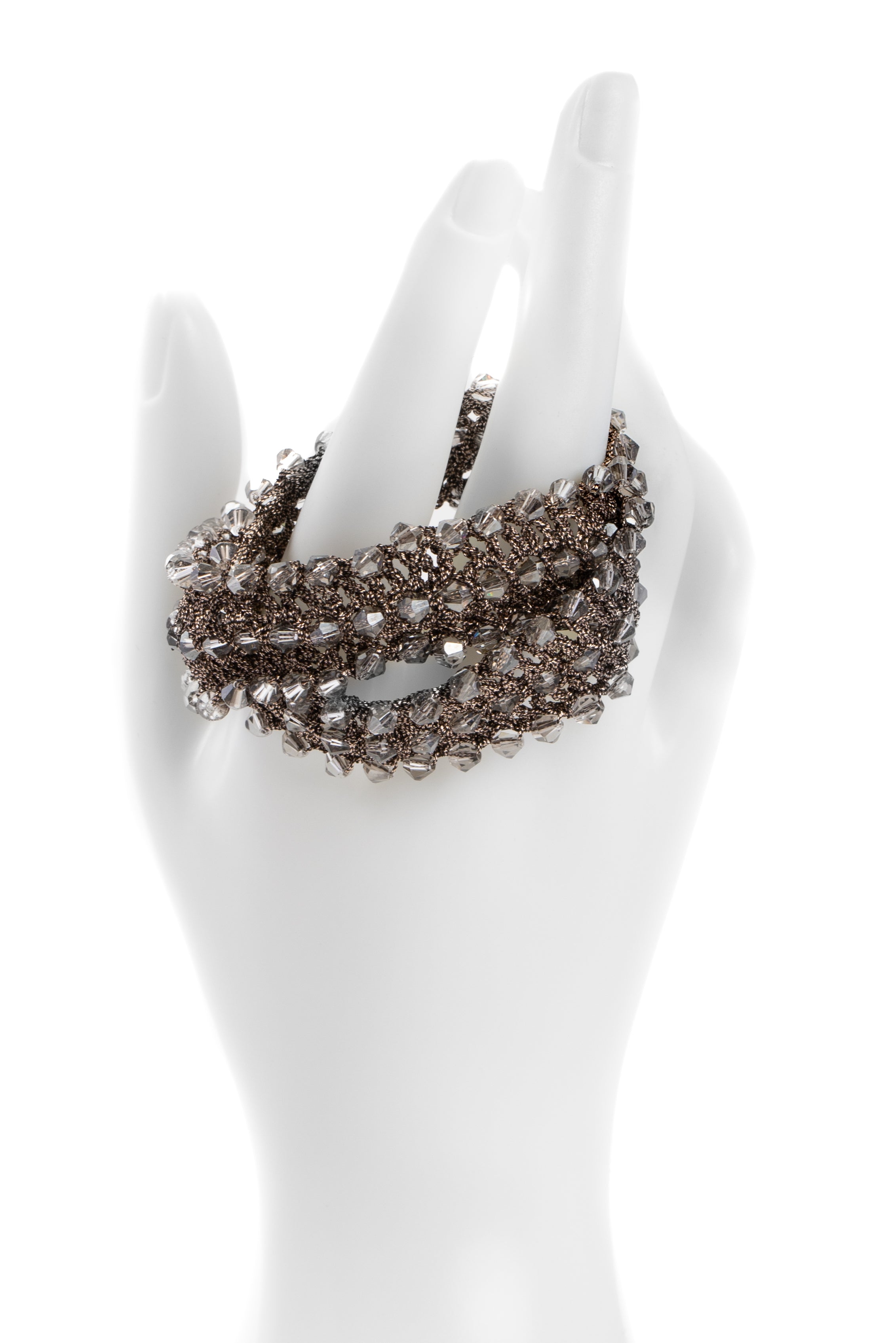 Elegant Crochet Rhinestone Choker Necklace for Women - Boho Chic Handmade Jewelry Gift for Parties, Weddings & Date Nights