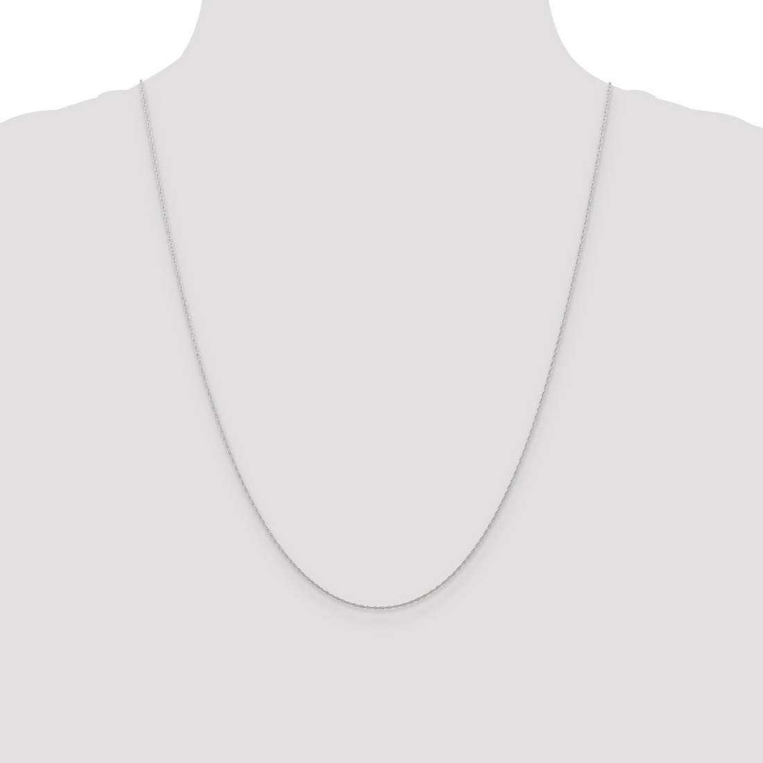 14K White Gold Cable Rope Thin Pendant Chain Necklace for Women - Dainty & Elegant Jewelry Gift for Her - Perfect for Everyday Wear, Date Nights & Special Occasions