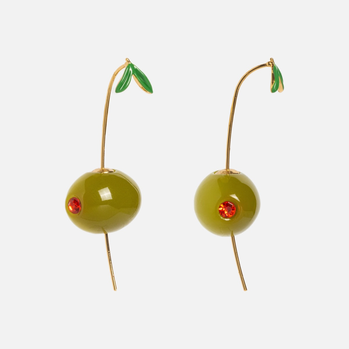 Elegant Olive Drop Earrings for Women - Dainty Gold Plated Dangle Earrings for Everyday Wear | Perfect for Office, Party & Date Night