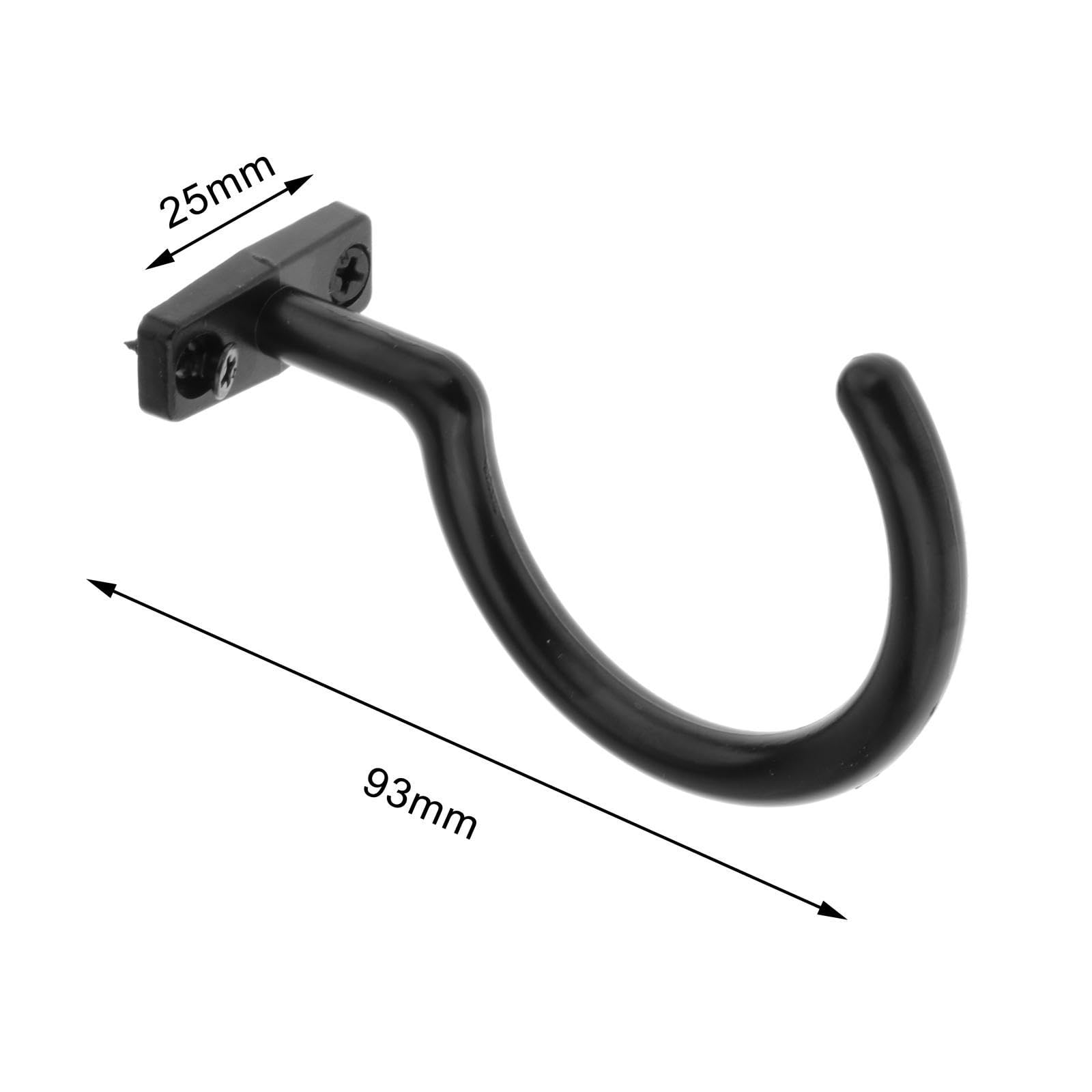Zinc Alloy Snooker Cue Hooks & Bridge Rod Set with 2 Screws - Sturdy Pool Table Accessories for Billiard Ball Rack and Cue Storage in Game Rooms