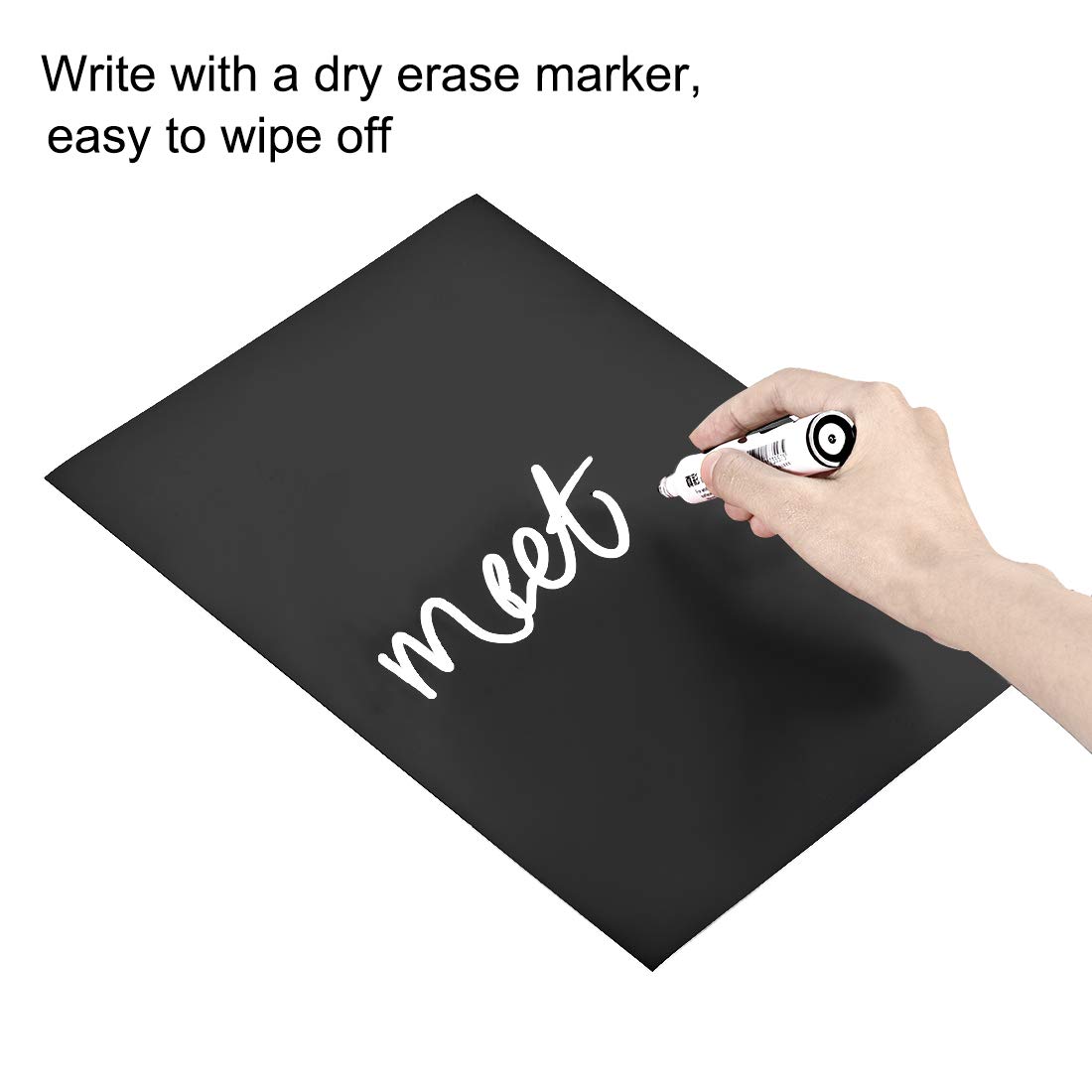 uxcell A4 Plain Magnet Sheets - 24 Mil Black Magnetic Sheets for DIY Crafts, Adhesive Projects, Office & Home Use - Perfect for Fridge Magnets, Whiteboards, Signs & More