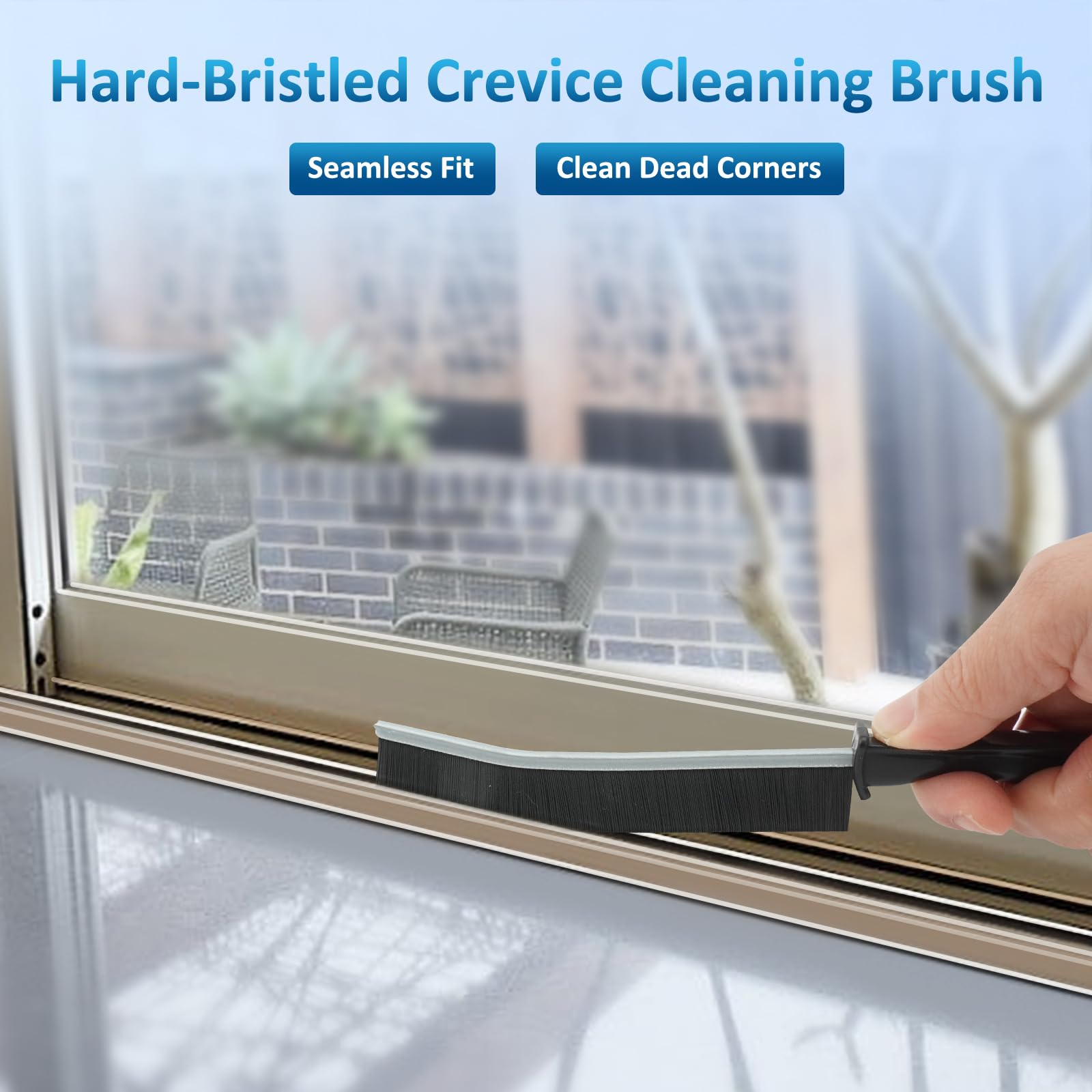 4Pcs Multifunctional Crevice Cleaning Brush Set - Hard Bristle Bathroom & Grout Cleaning Brushes for Tile, Sink, Shower, and Hard-to-Reach Areas