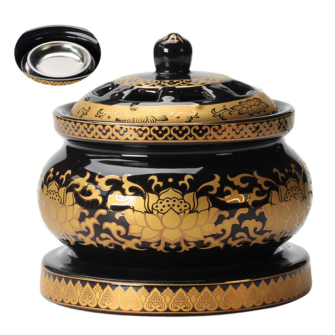 ZYFA Ceramic Essential Oil Burner - Aromatherapy Diffuser with Electric Wax Warmer, Portable Scented Oil Burner for Home, Office & Spa Relaxation